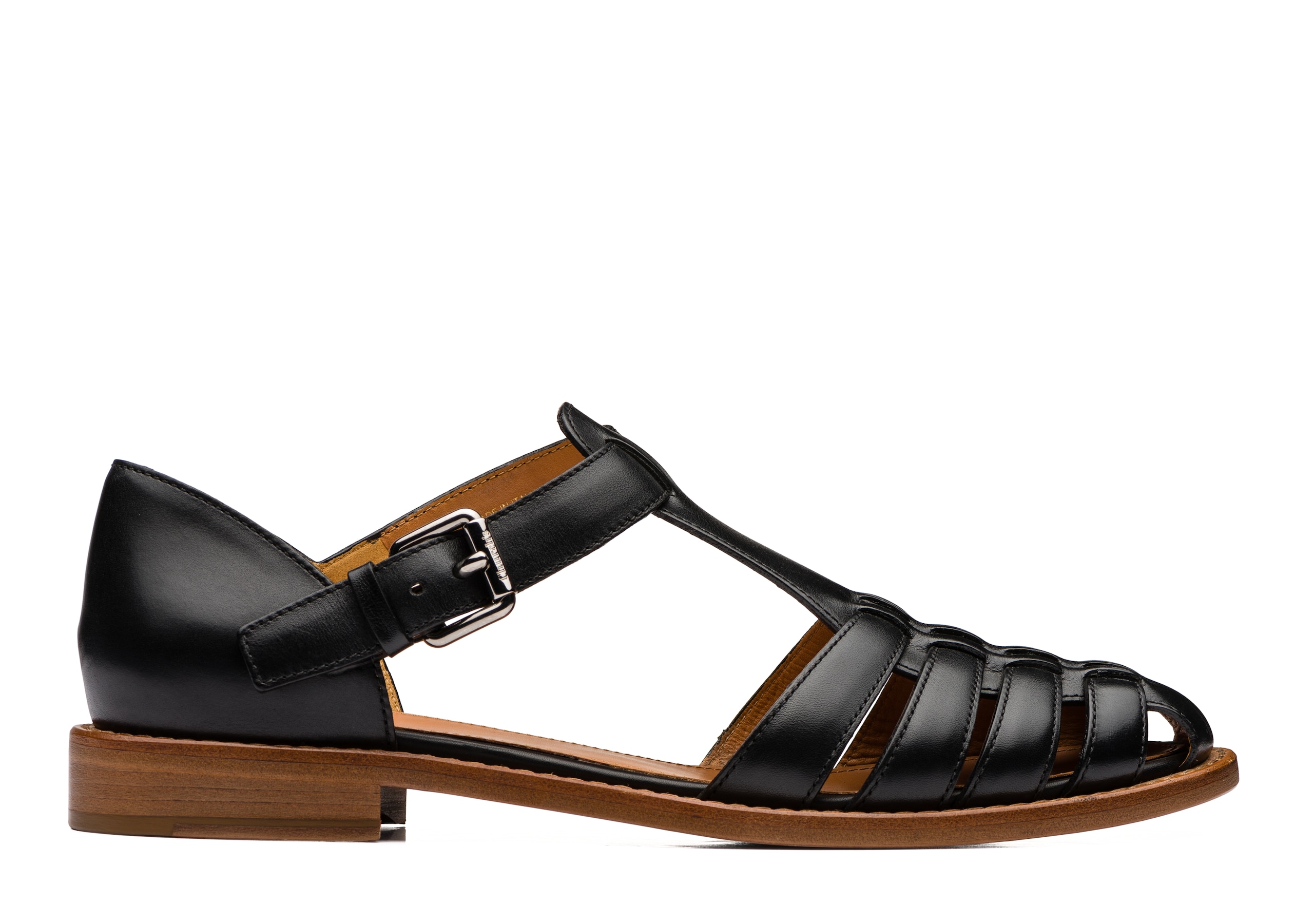 Kelsey Church's Prestige Calf Leather Sandal Black