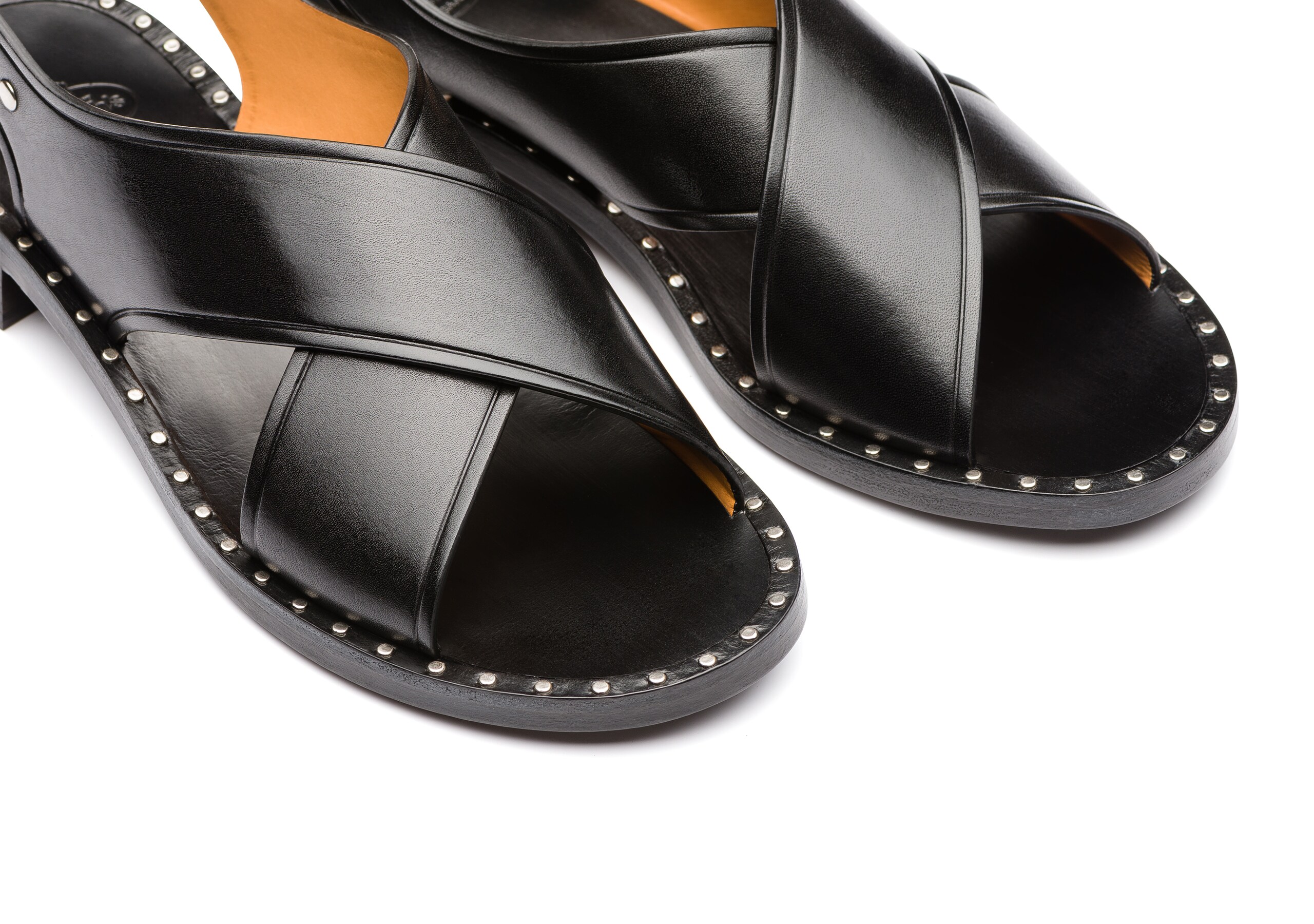 Rhonda Church's Calfskin Sandals Black