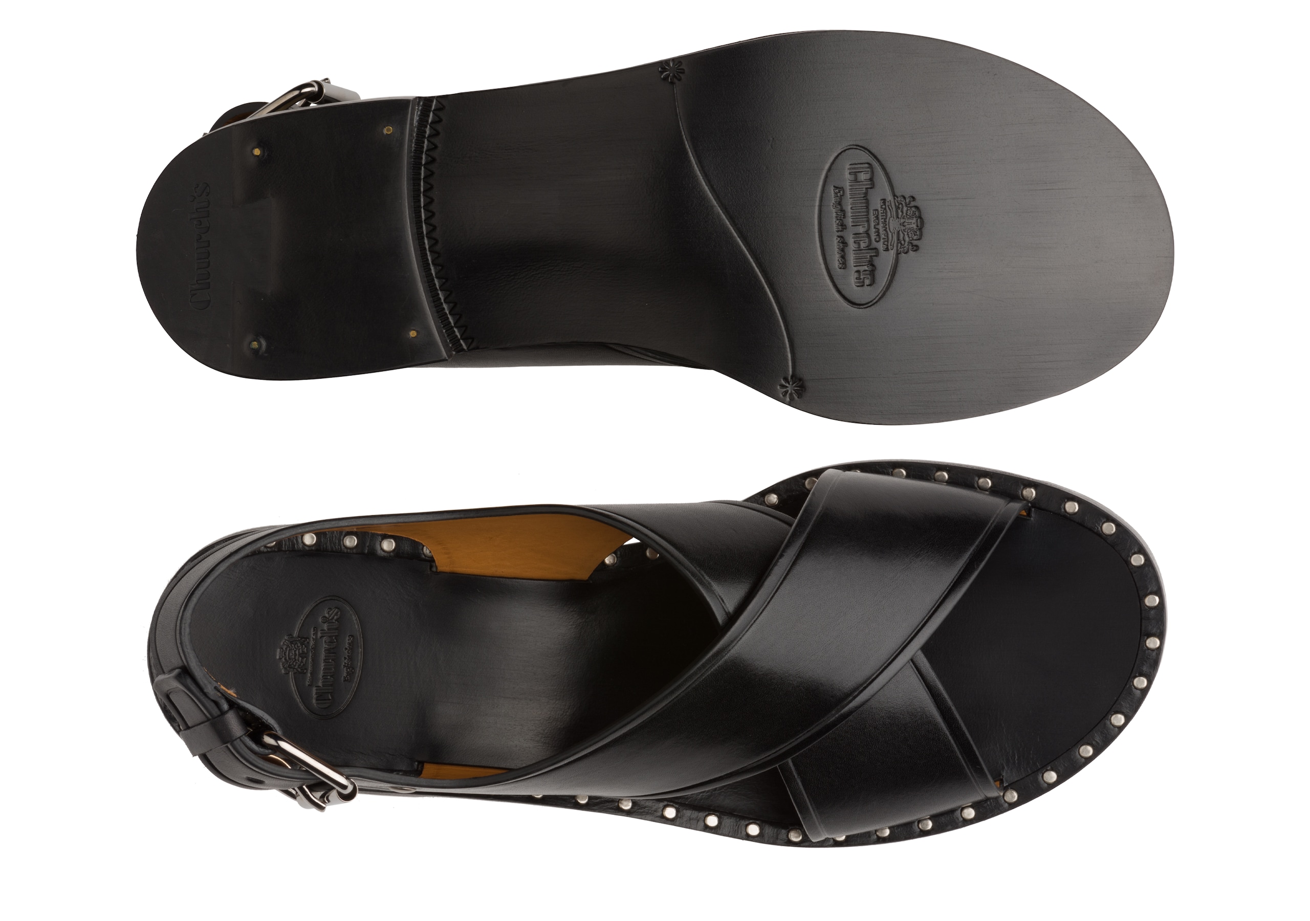 Rhonda Church's Calfskin Sandals Black