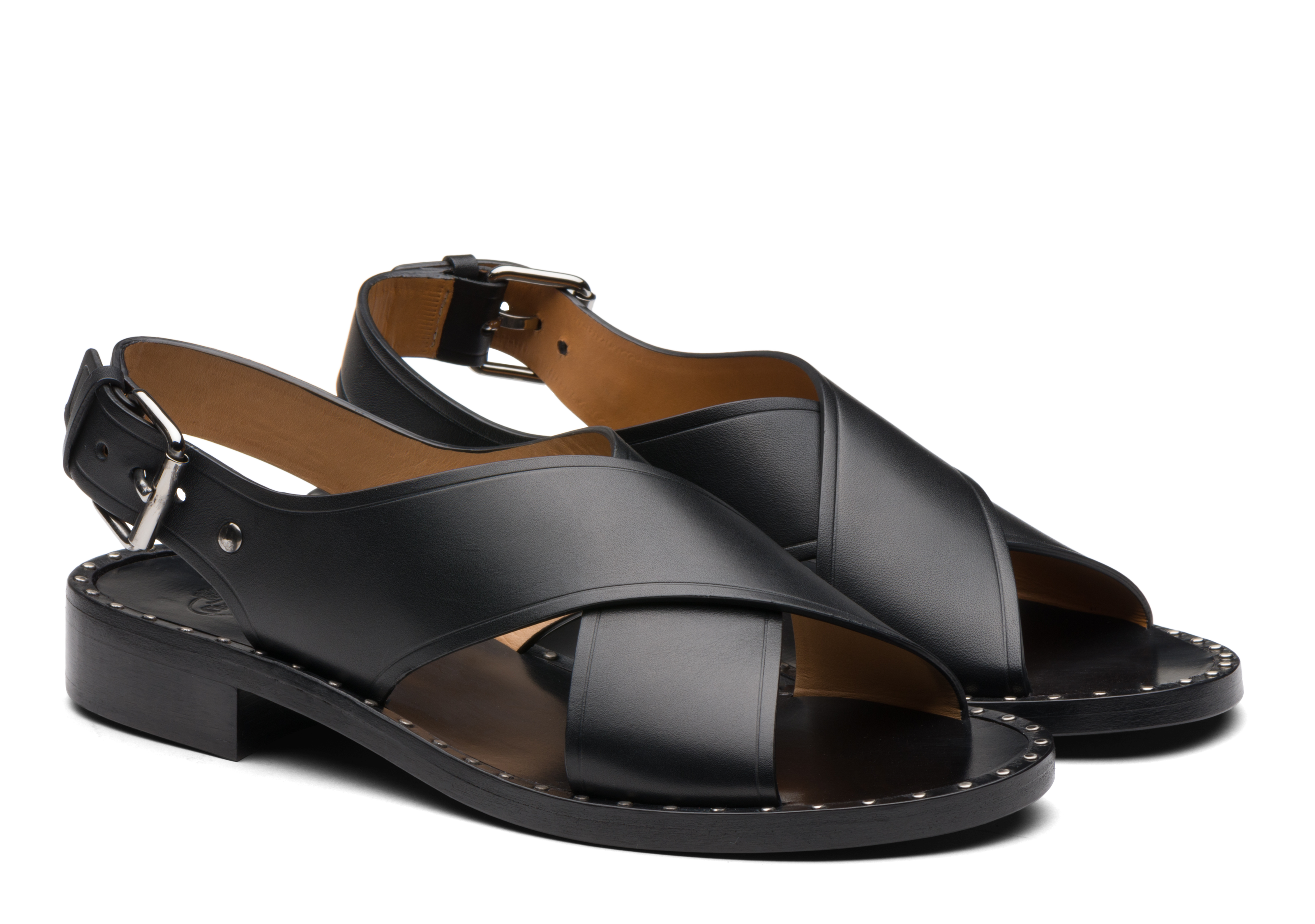 Rhonda Calf Leather Sandal Black