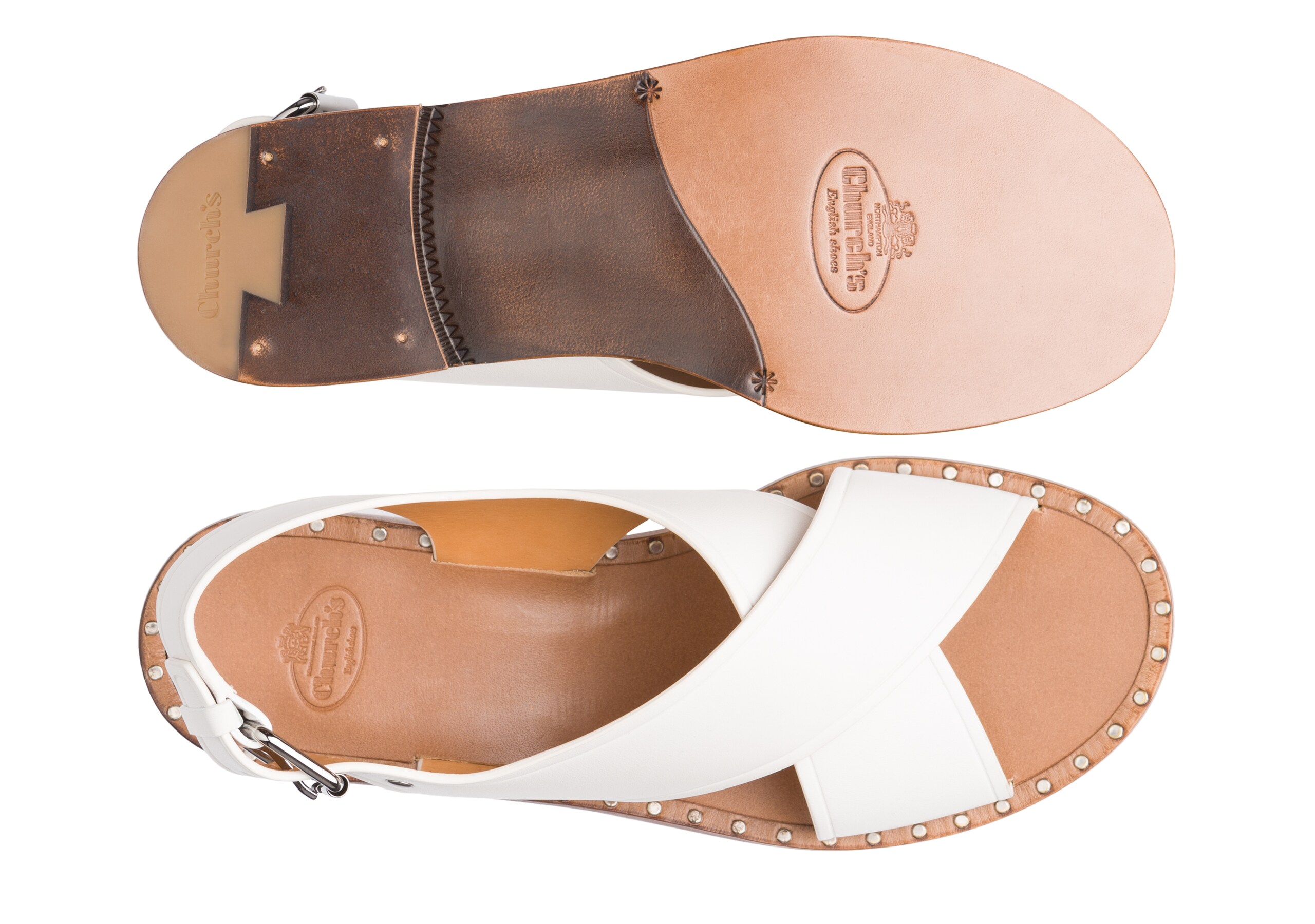 Rhonda Church's Calf Leather Sandal White