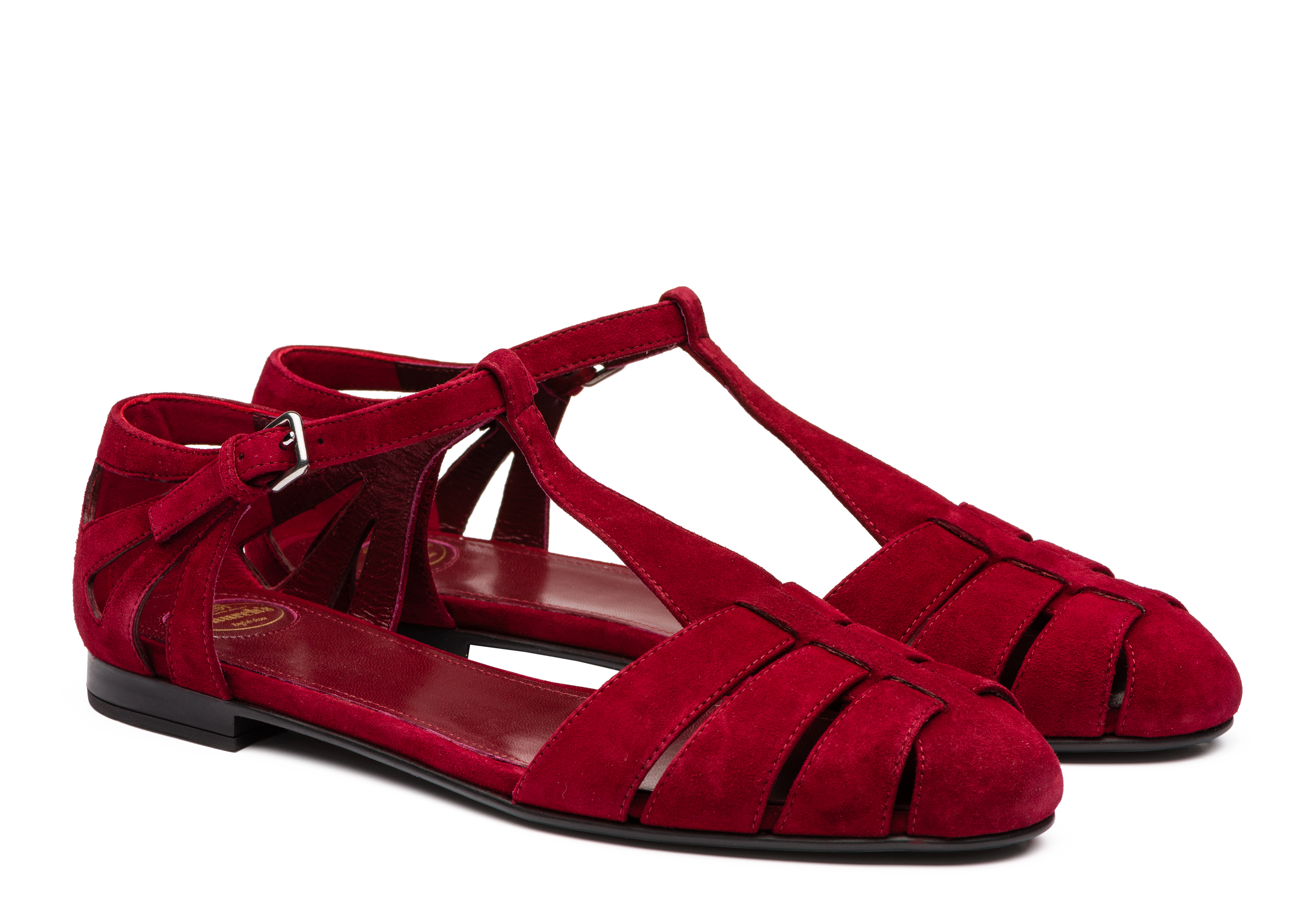 Red t bar sandals sales