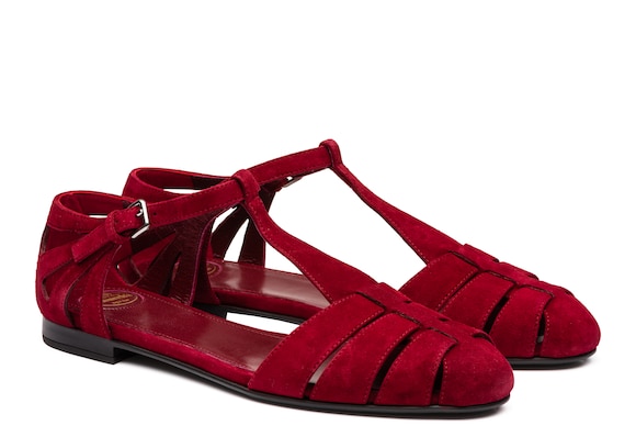 Church's true Suede T-Bar Sandals Red