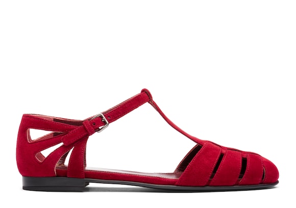 Church's true Suede T-Bar Sandals Red