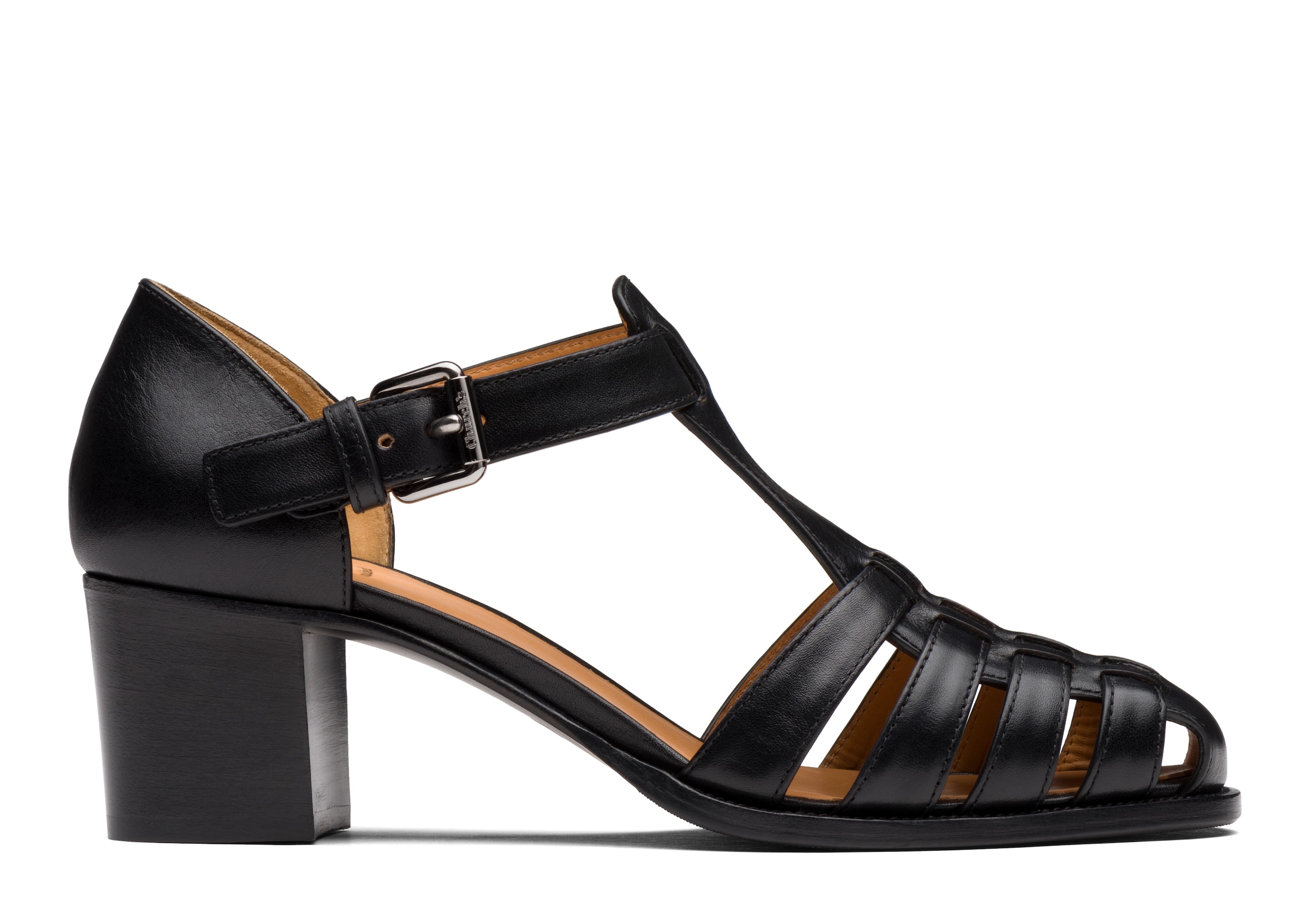 leather mid heel shoes