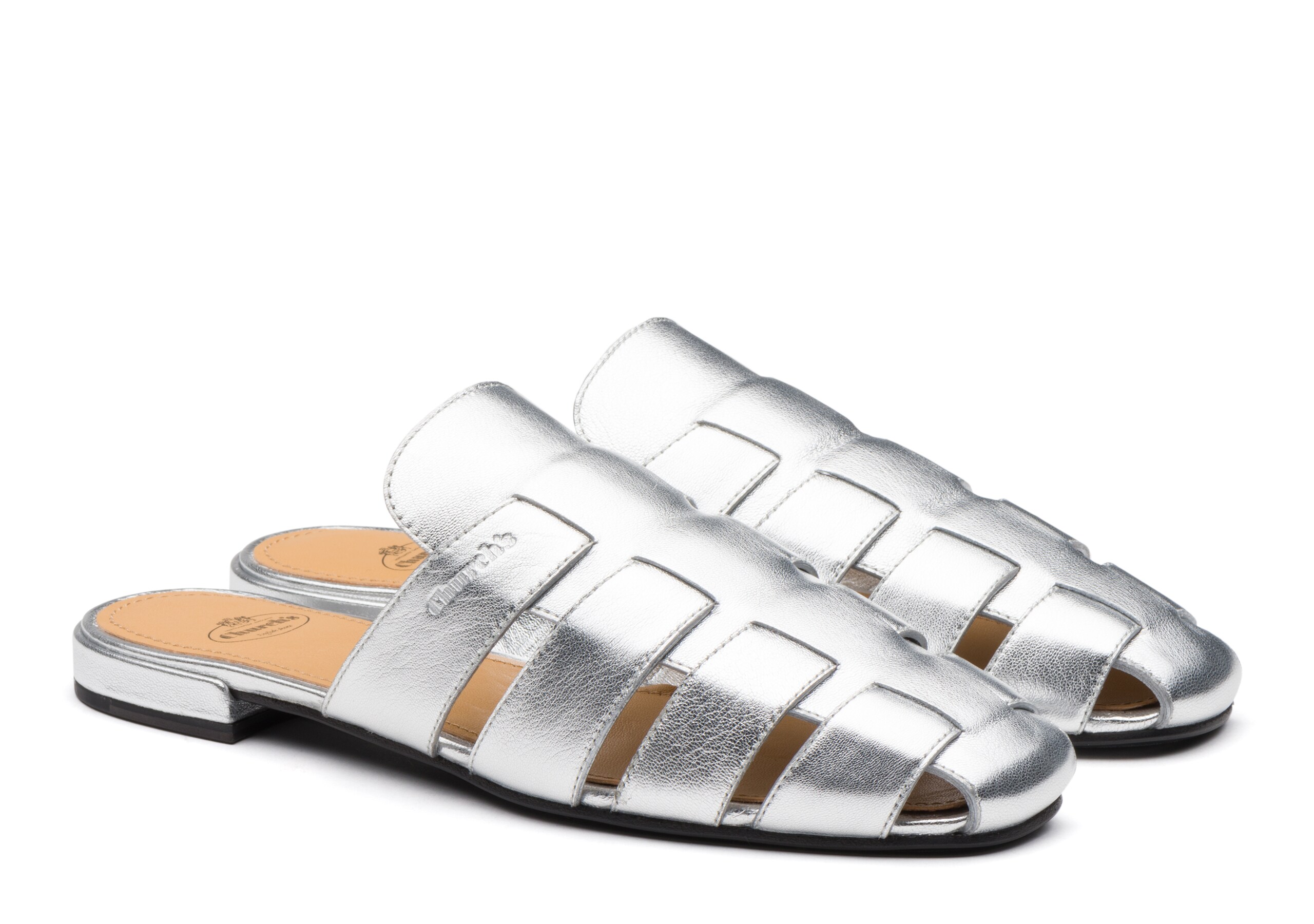Becky Church's Nappa Leather Mule Sandal Gold/silver