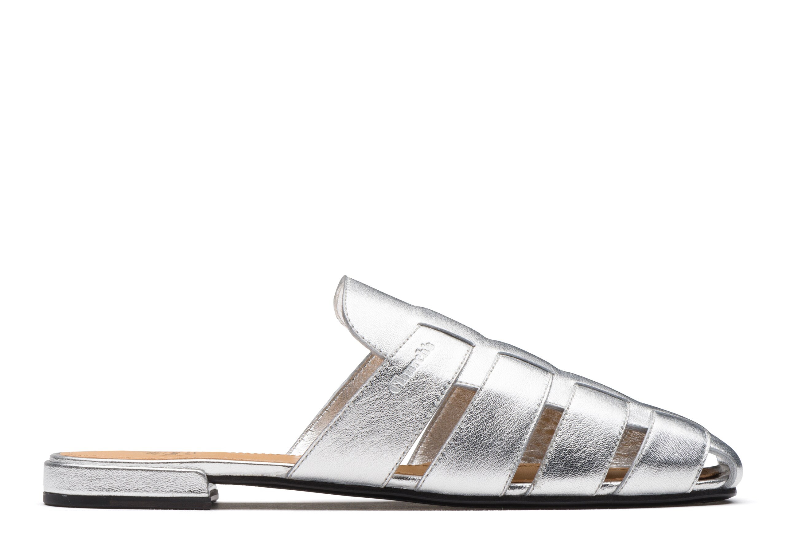Becky Church's Nappa Leather Mule Sandal Gold/silver