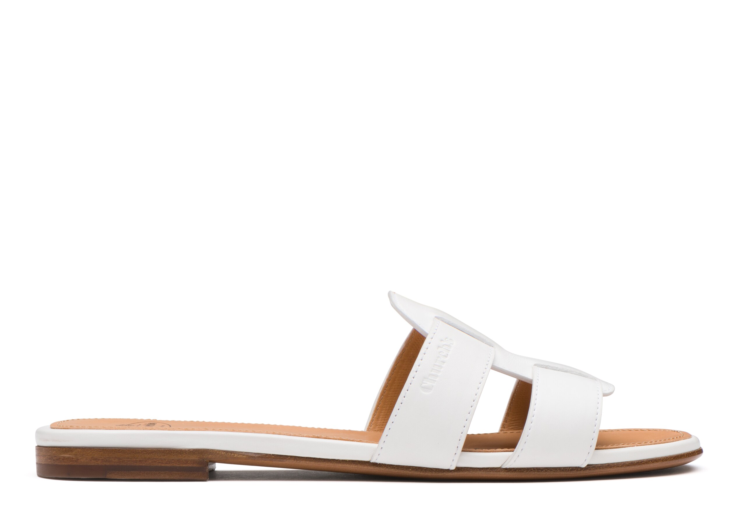 Dee dee Church's Calf leather slip on sandal White