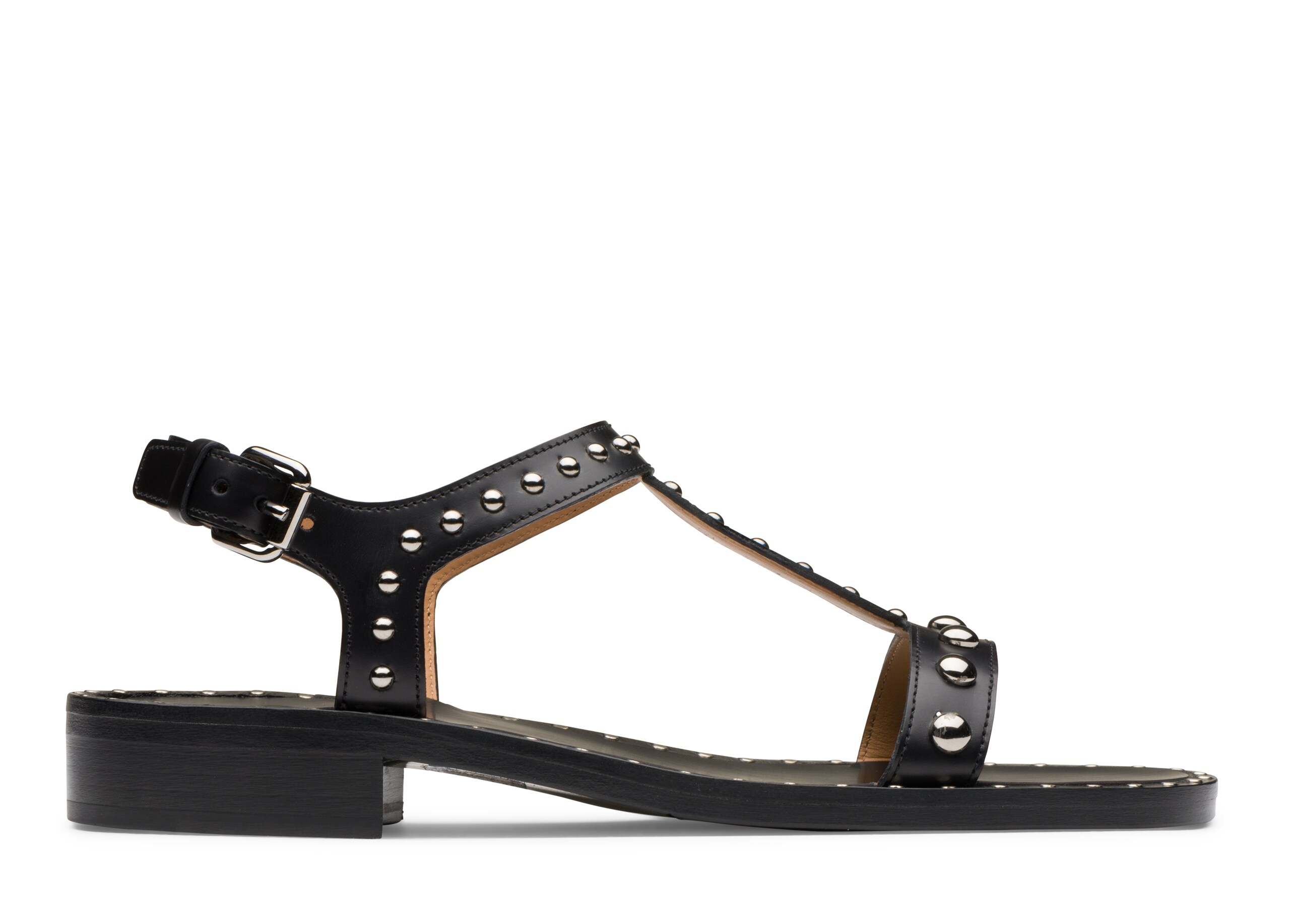 Elly Met ブックバインダーフュメ Tストラップサンダル スタッズ ブラック Church S