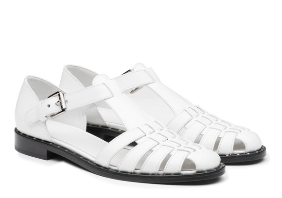 Church's true Sandale en cuir de veau avec clous Blanc