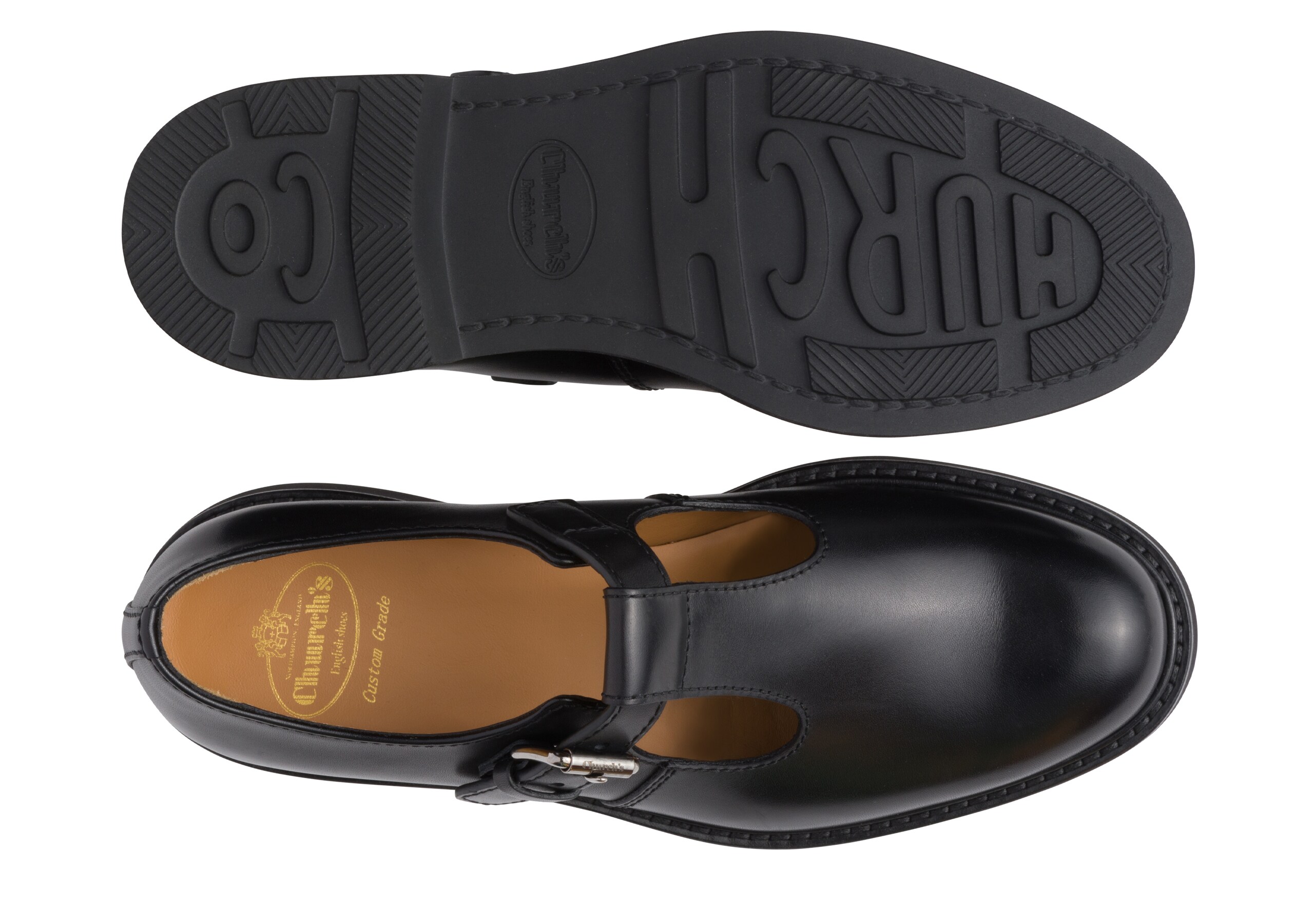 Hythe w 4 Church's Natural Calf Leather Sandal Black
