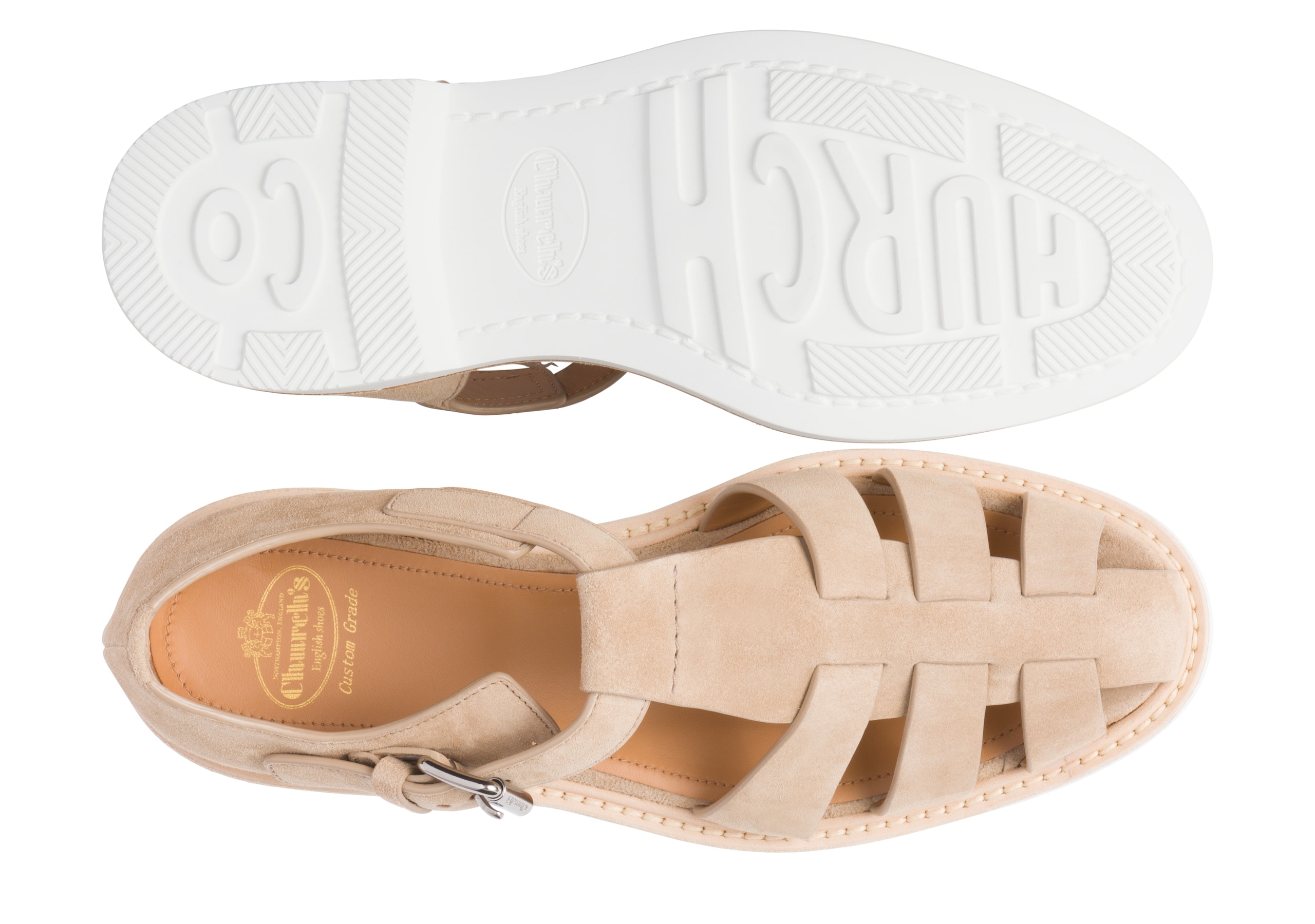 Hove w 4 Church's Soft Suede Sandal Neutral