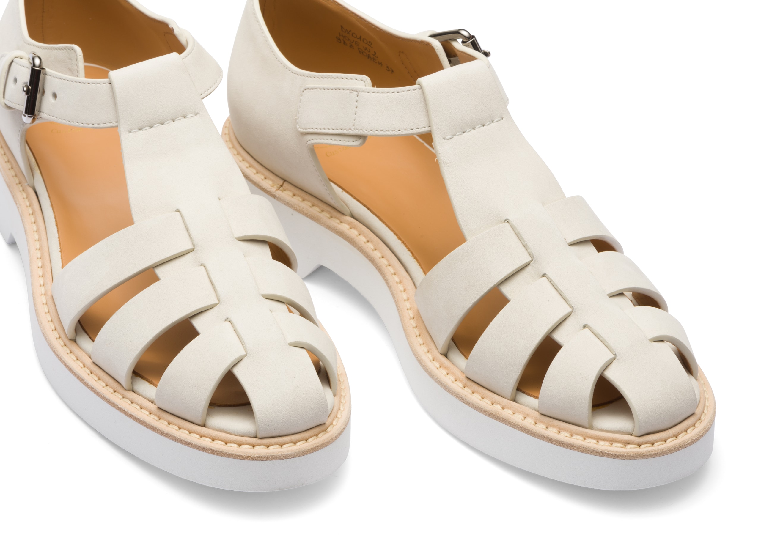 Hove w 4 Church's Nubuck Sandal White