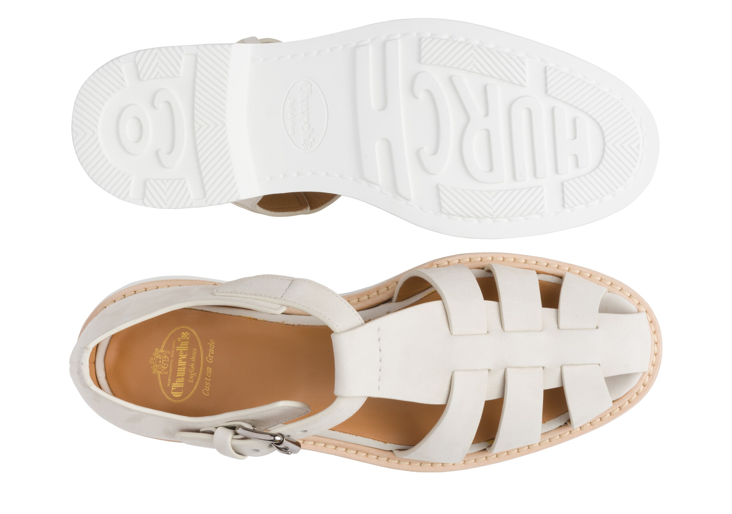 Hove w 4 Church's Nubuck Sandal White