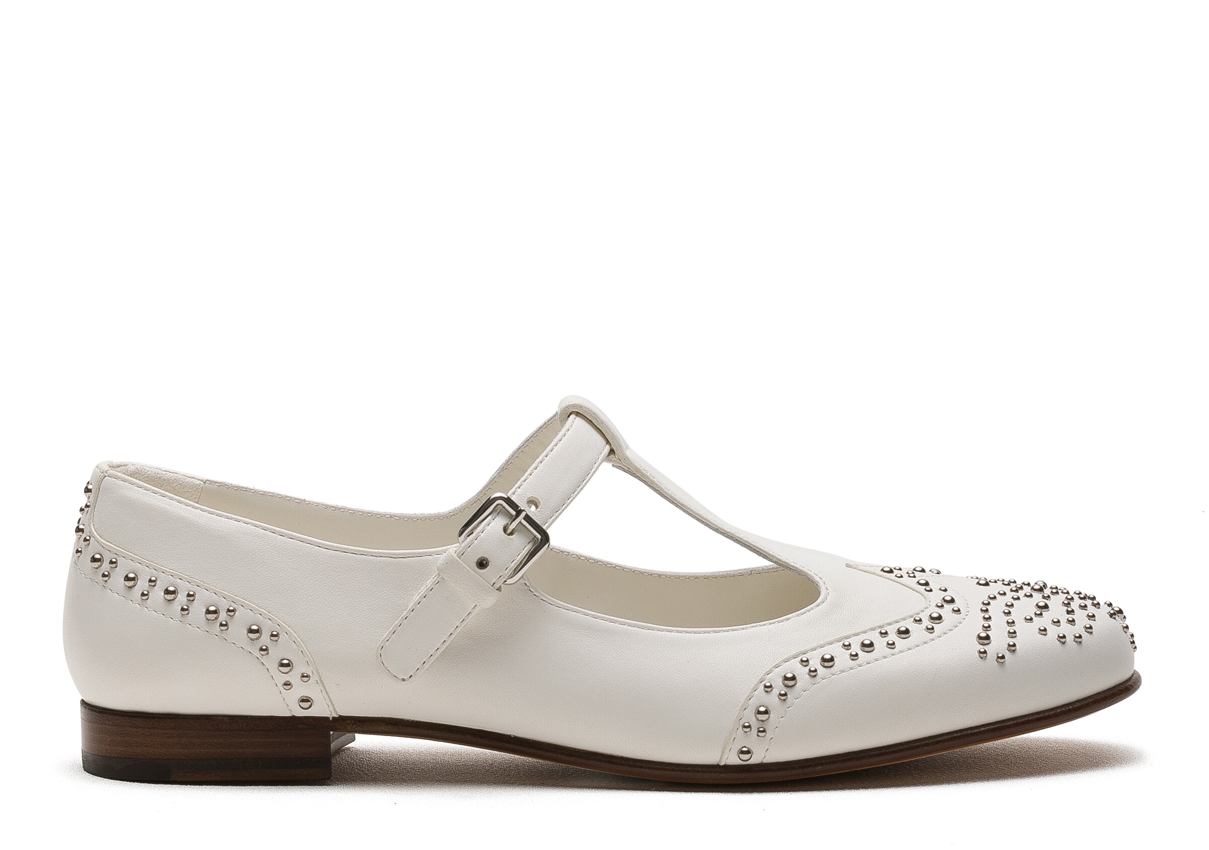 Church Babies En Cuir Nappa Clouté, Femme, Ivoire, Taille 39
