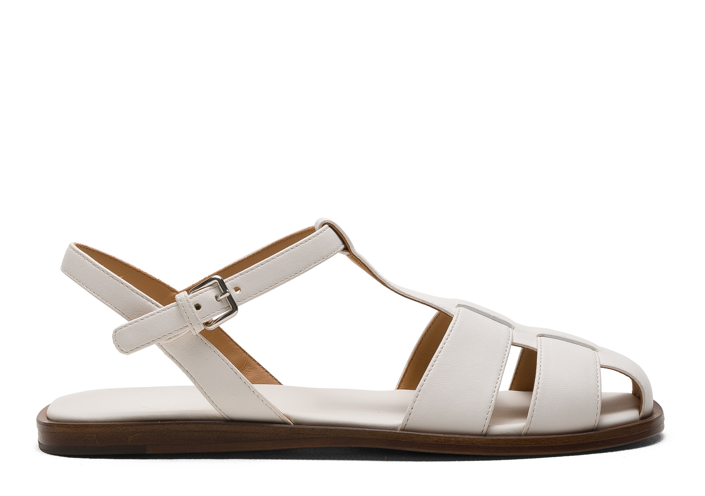 Church Nappa Leather Sandal, Woman, Ivory, Size 40