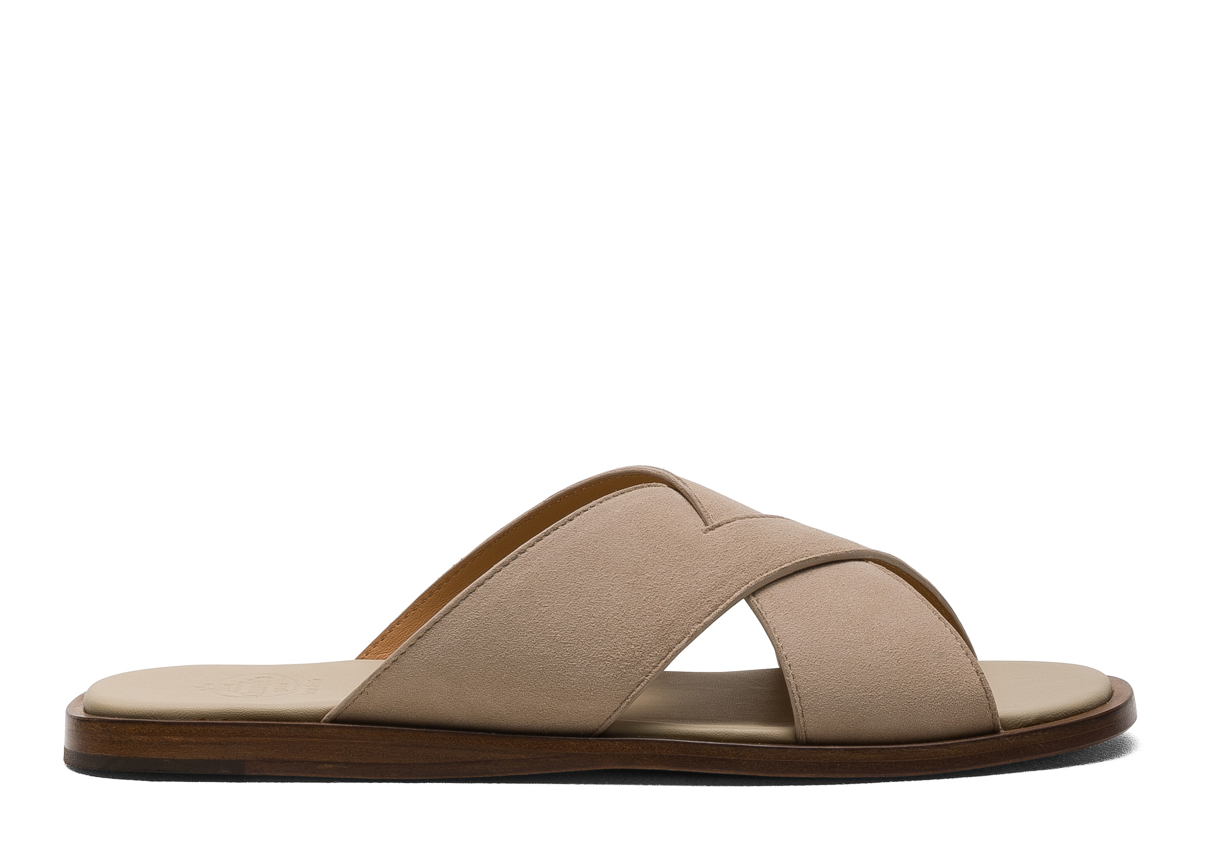 Church Suede Crisscross Sandal, Woman, Stone, Size 36,5