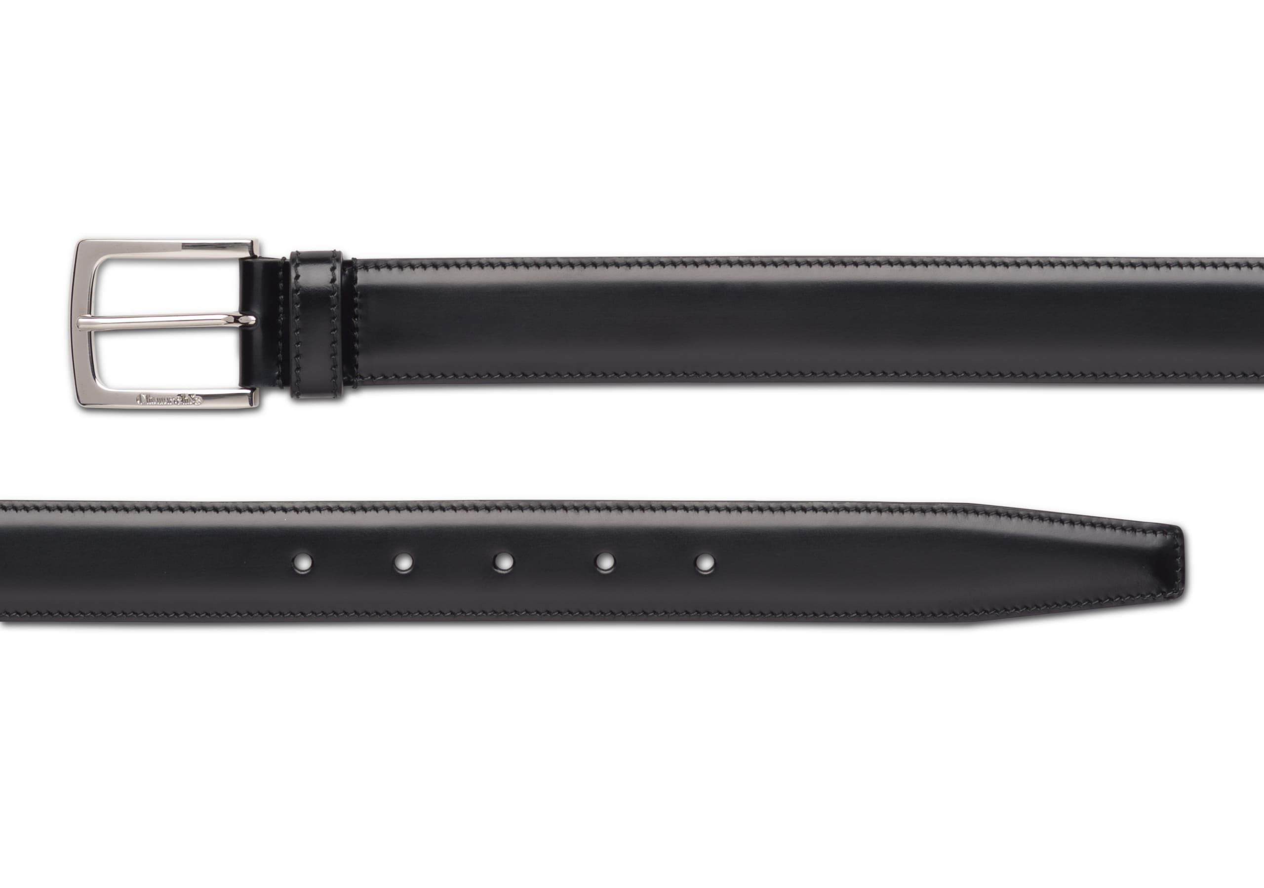 Square buckle belt Church's Polished Binder Leather Black