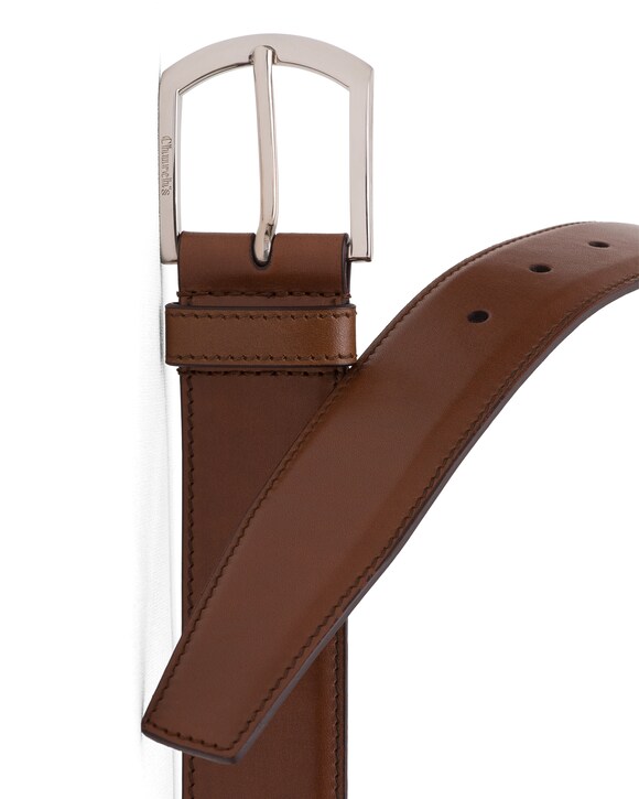 Church's Classic buckle belt Nevada Leather Walnut
