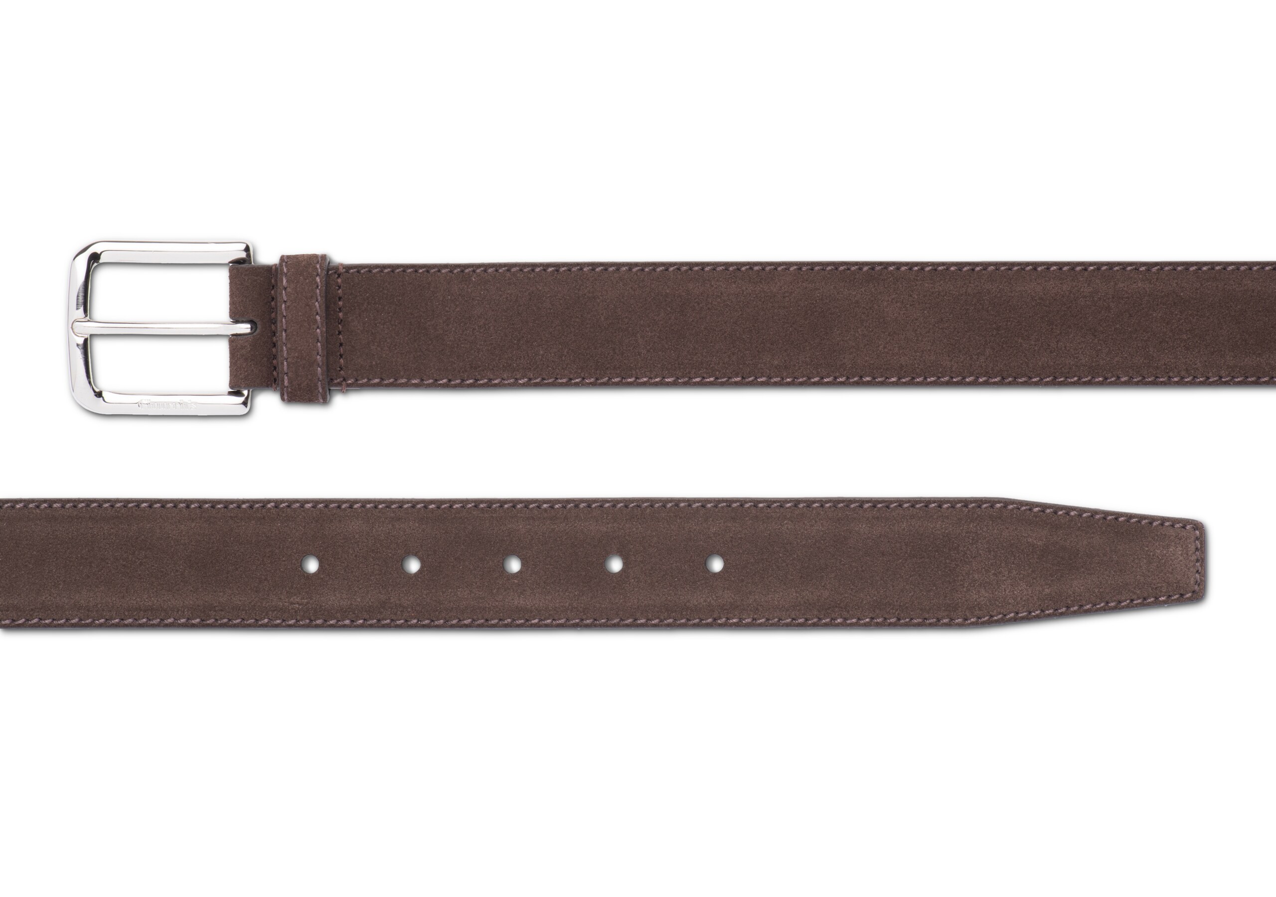 Square buckle belt Church's Castoro Suede Brown