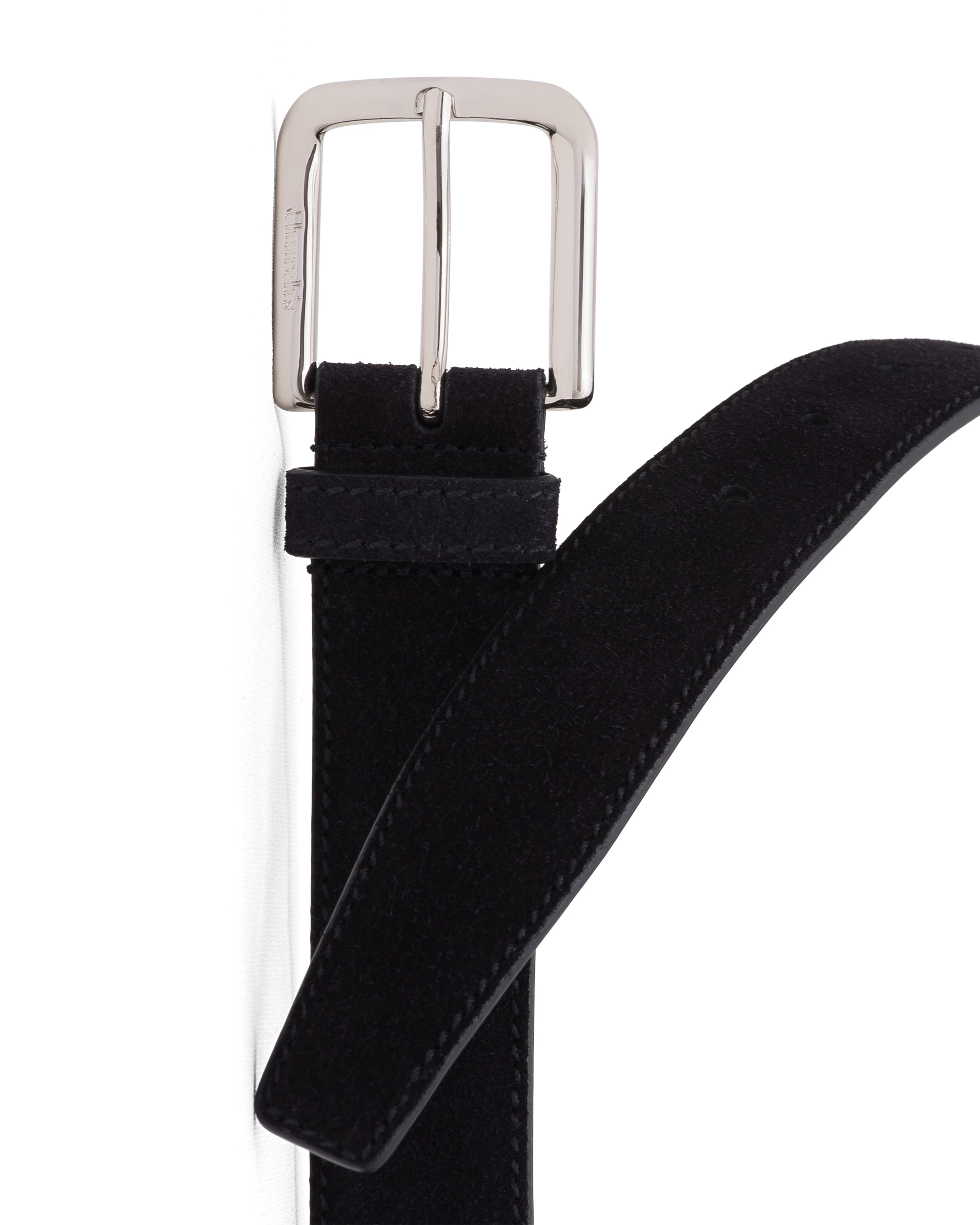 Square buckle belt Church's Castoro Suede Blue