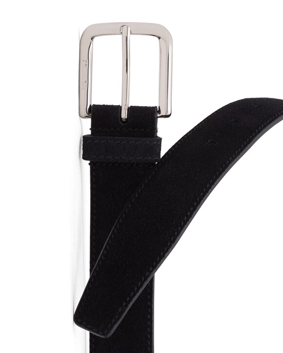 Church's Square buckle belt Castoro Suede Blue