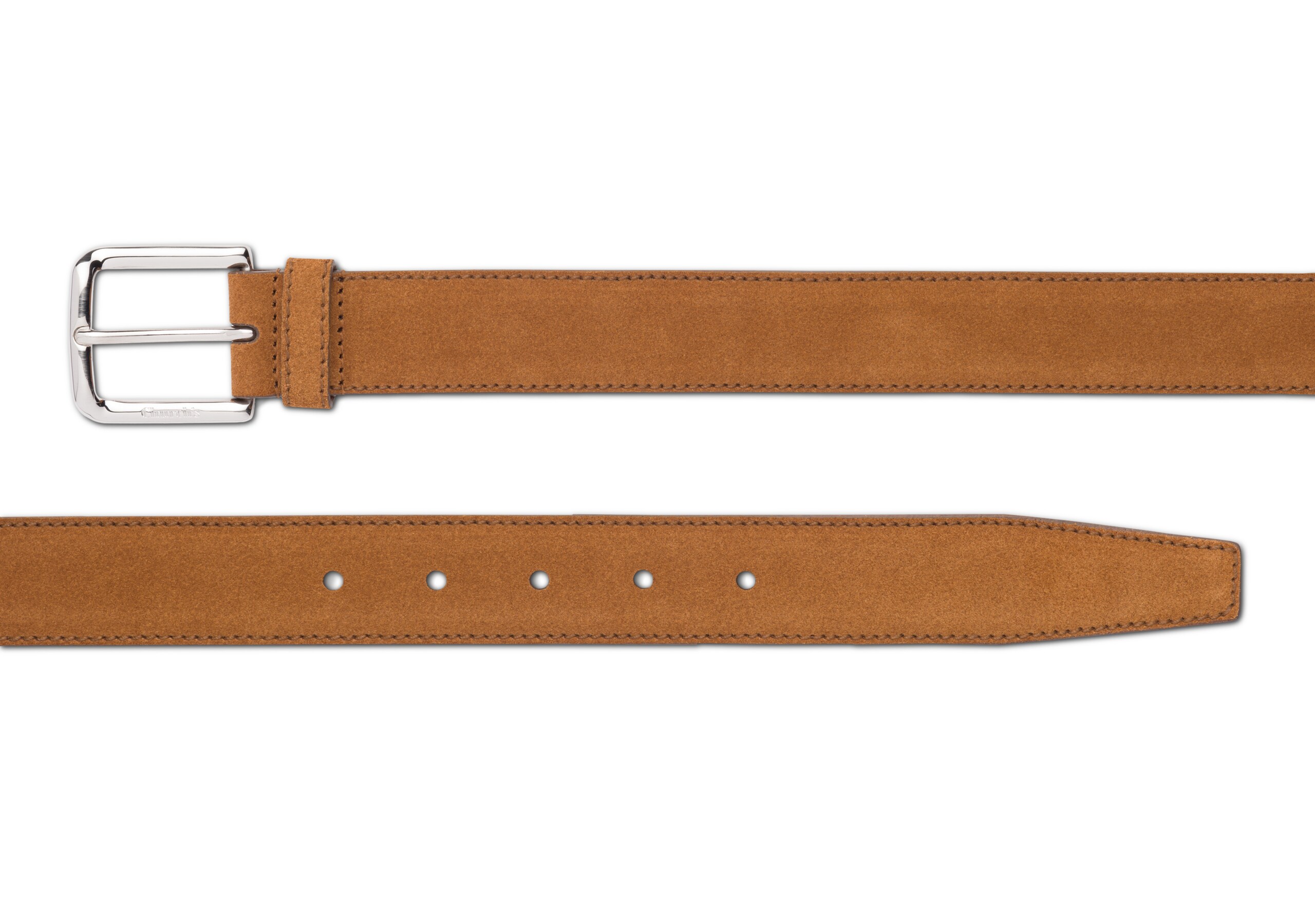 Square buckle belt Church's Castoro Suede Brown