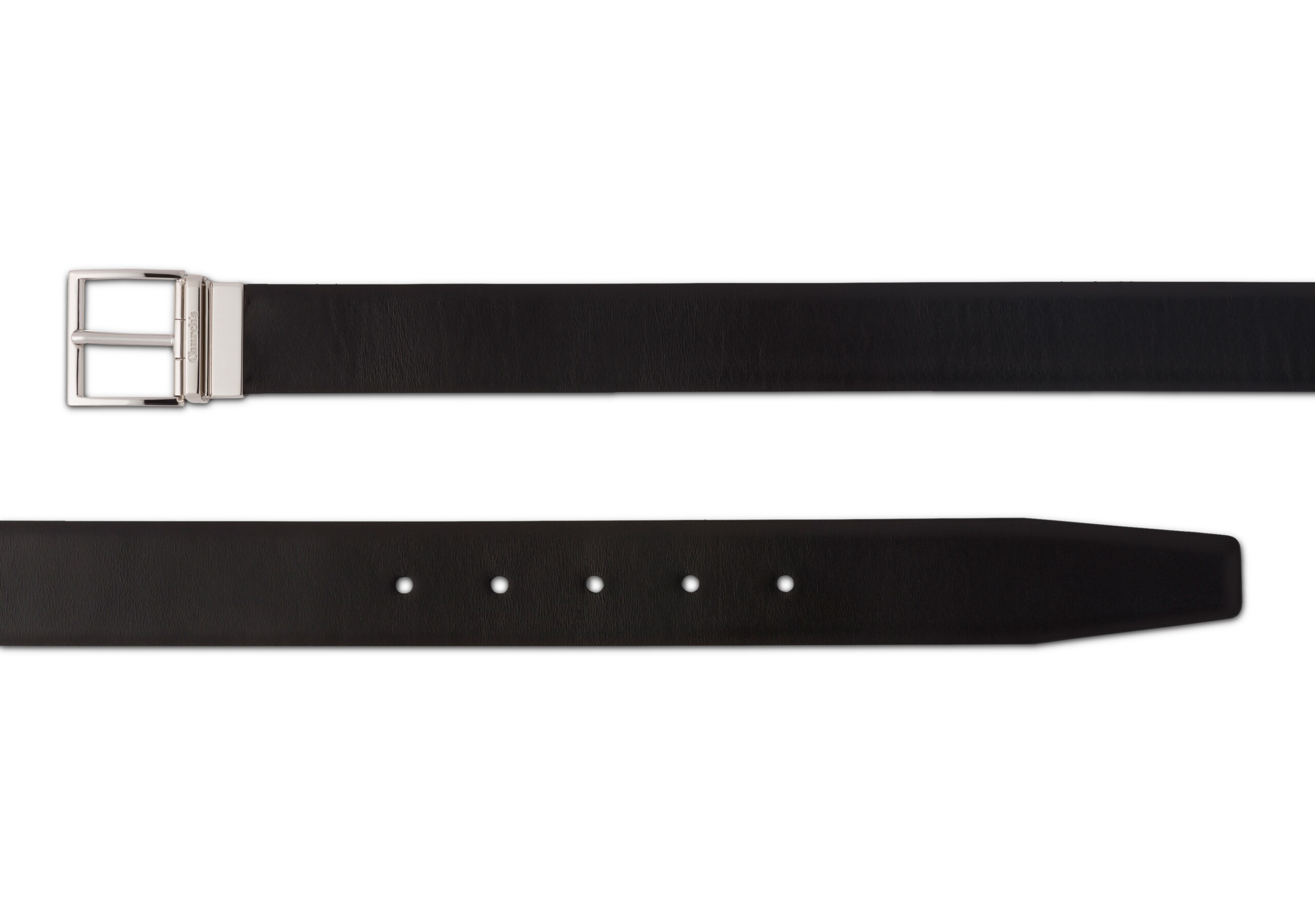 Reversible facet buckle belt Church's Pelle di Vitello Nero