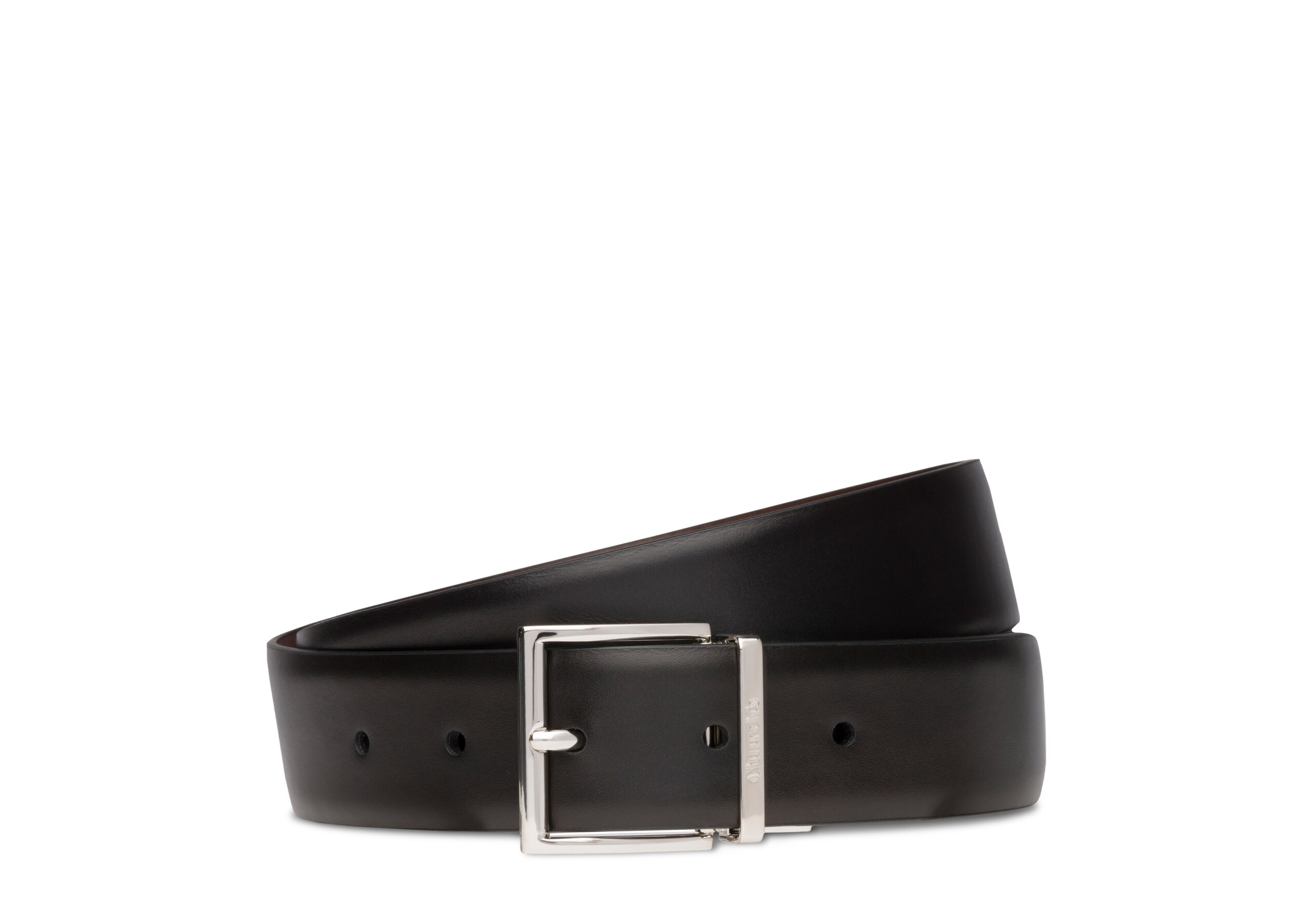 Reversible facet buckle belt Church's Pelle di Vitello Nero