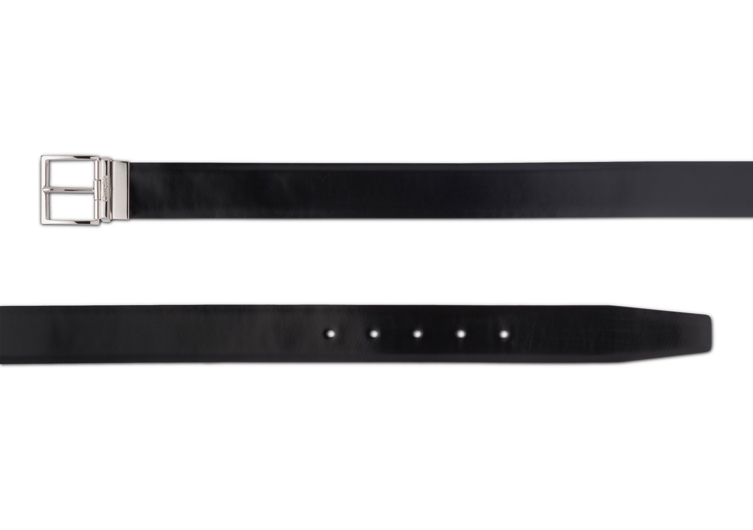 Reversible facet buckle belt Church's Polished Binder Black