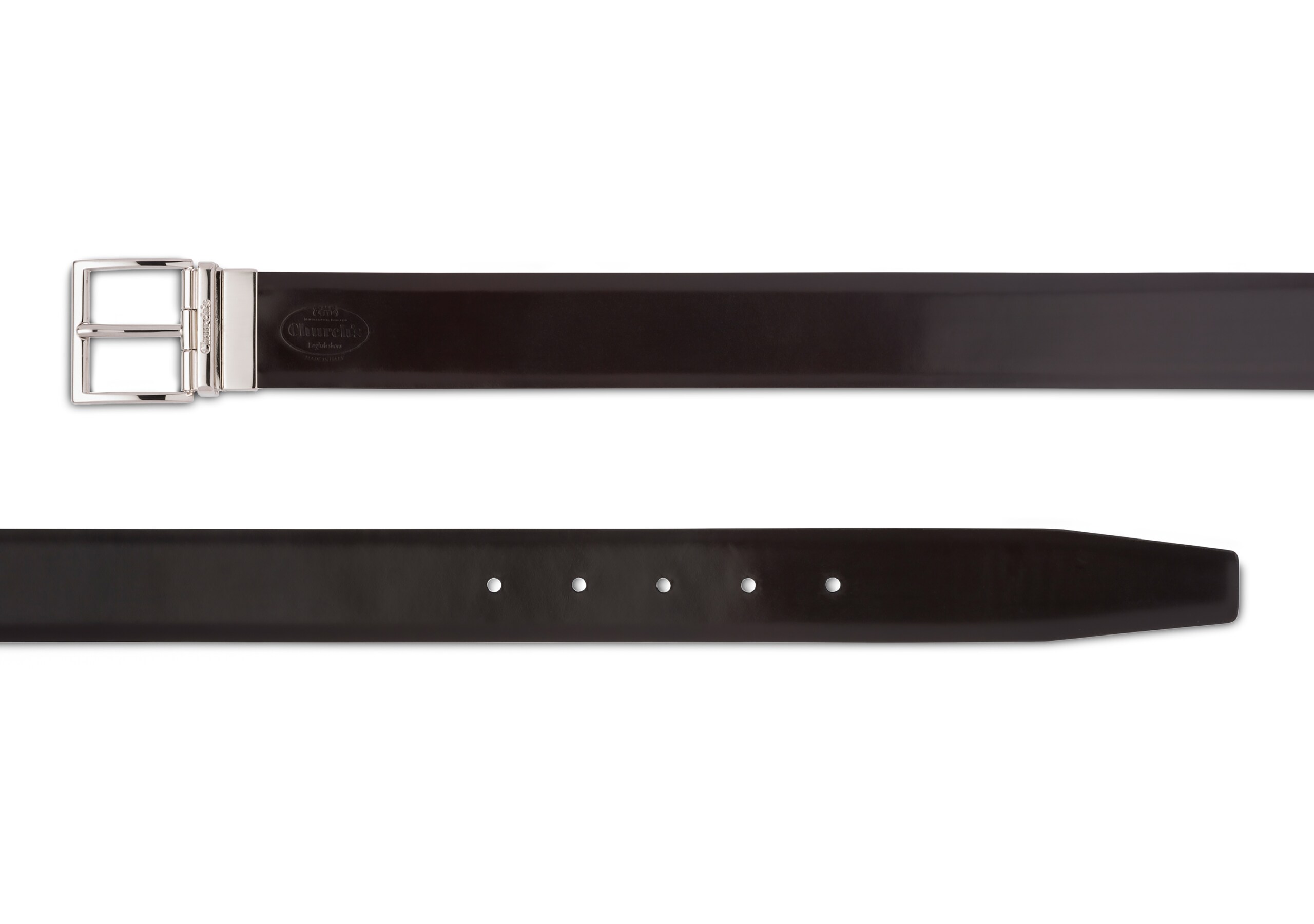 Reversible facet buckle belt Church's Polished Binder Black