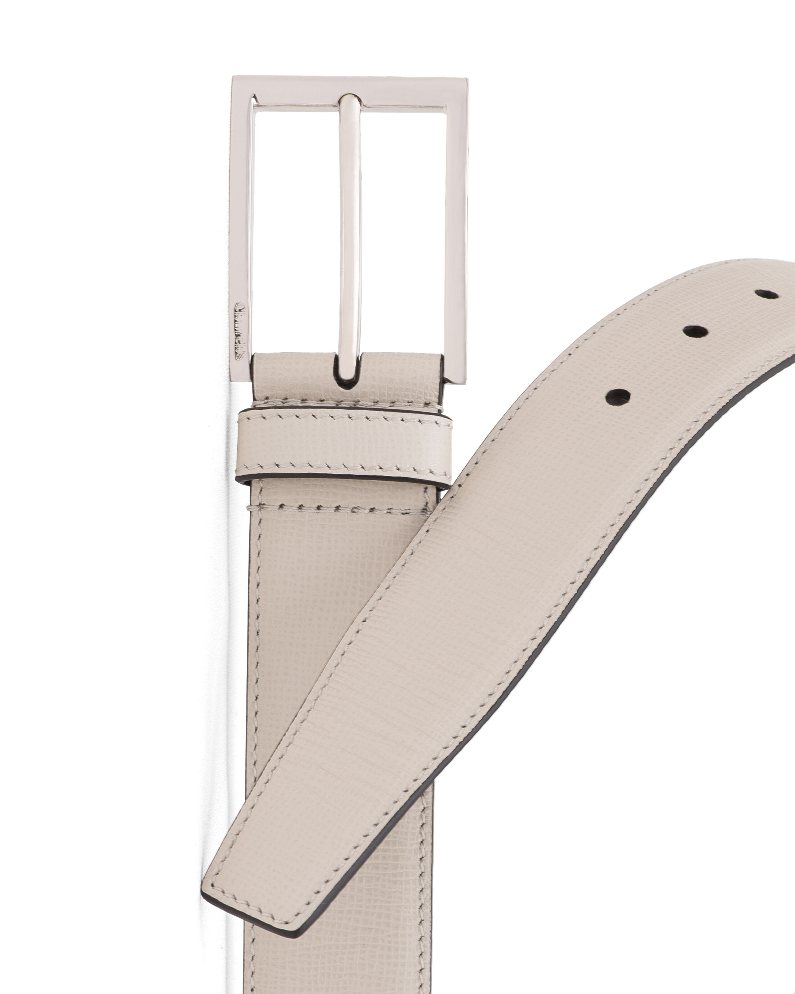 Elongated buckle belt Church's St Jamesレザー ベルト ホワイト