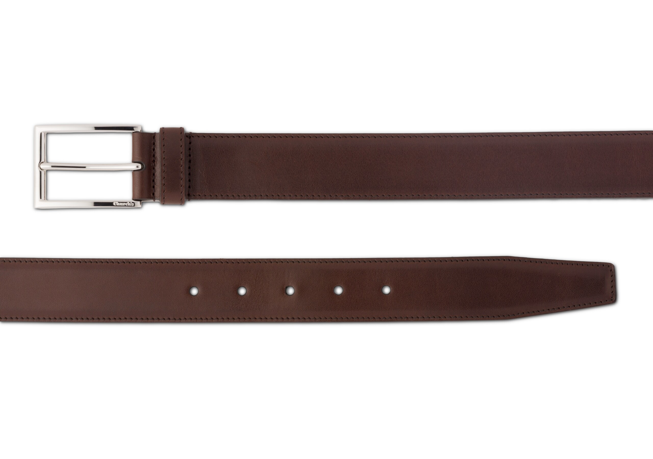 Elongated buckle belt Church's Nevada Leather Brown