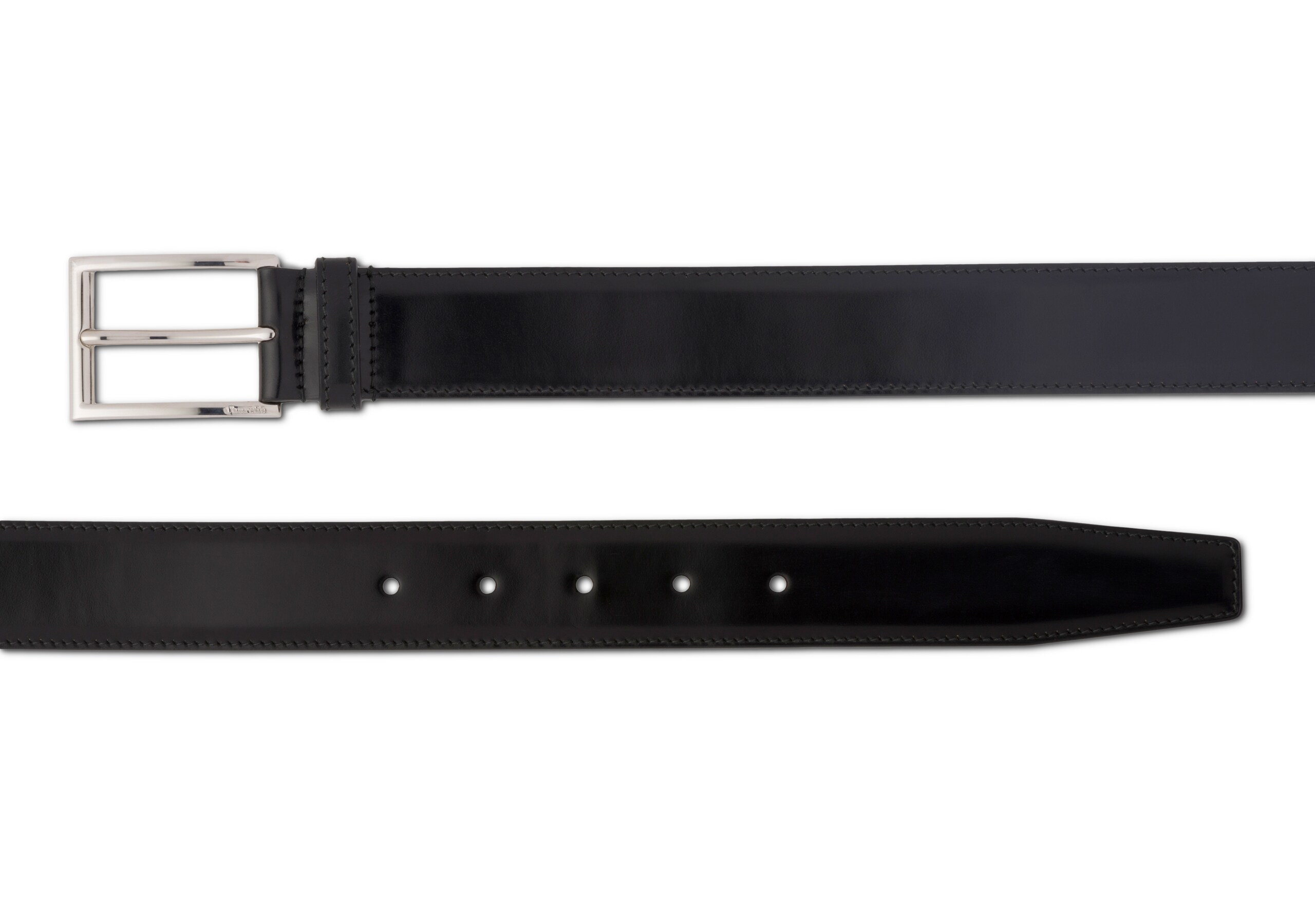 Elongated buckle belt Church's Cuir glacé Noir