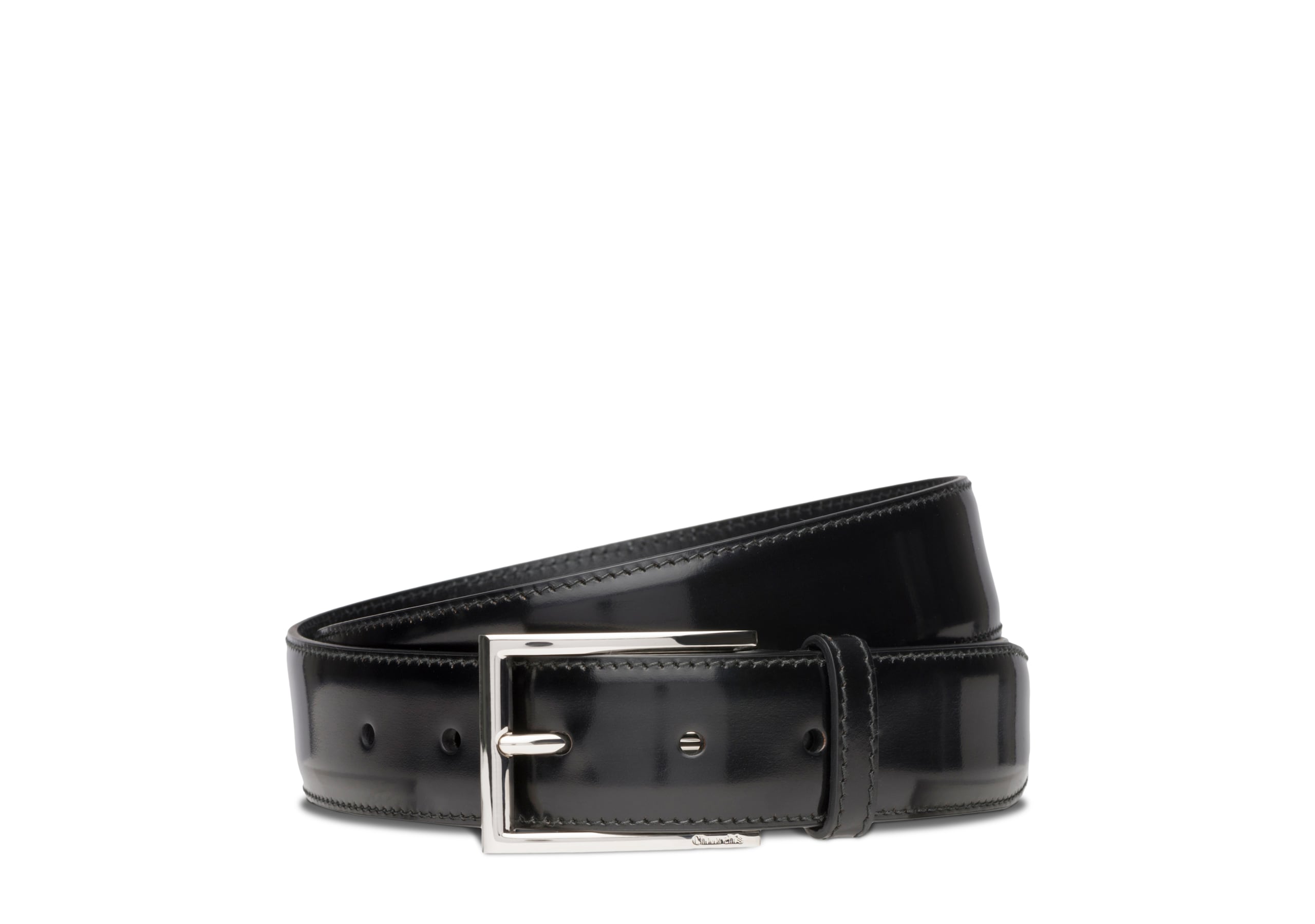 Elongated buckle belt Church's Cuir glacé Noir