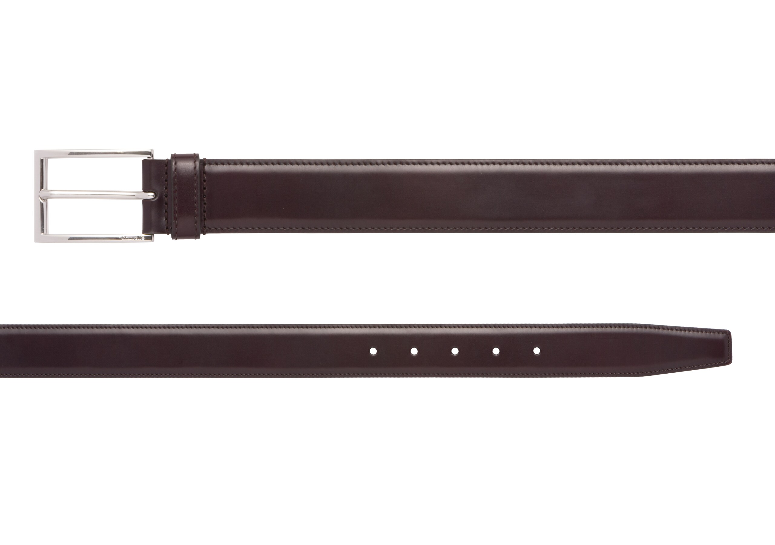 Elongated buckle belt Church's Cuir glacé Rouge
