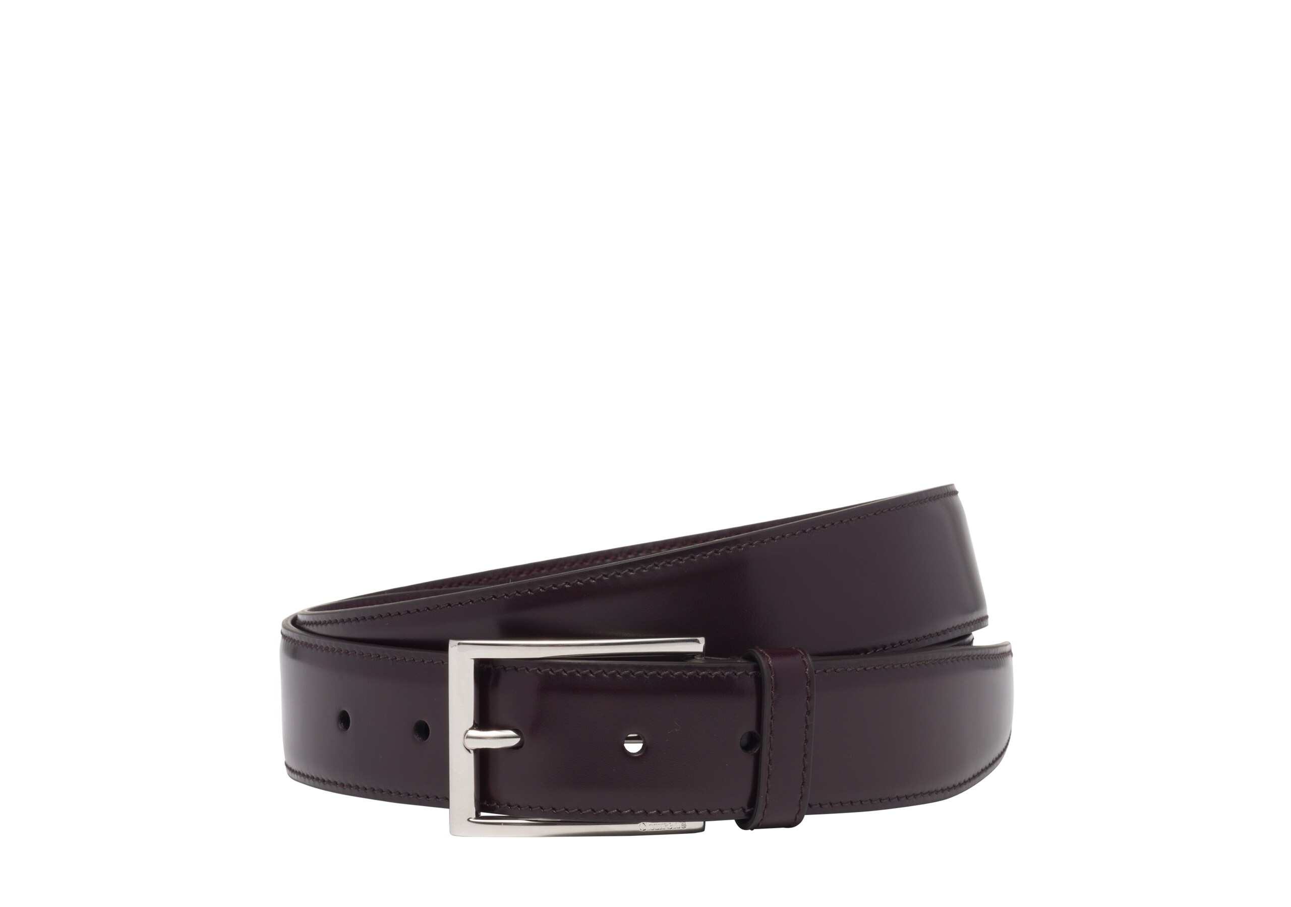Elongated buckle belt Church's Cuir glacé Rouge