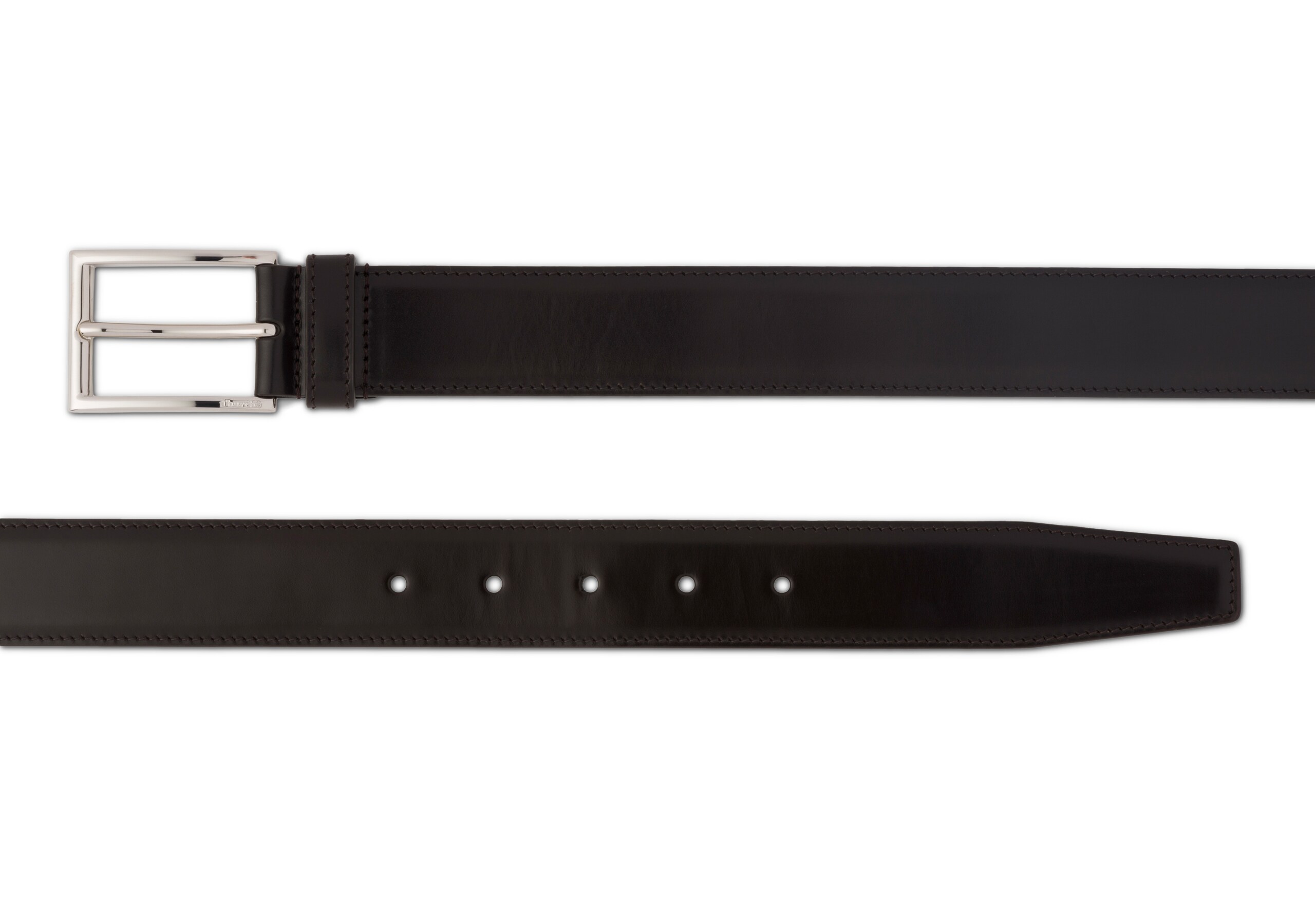Elongated buckle belt Church's Polished Binder Brown