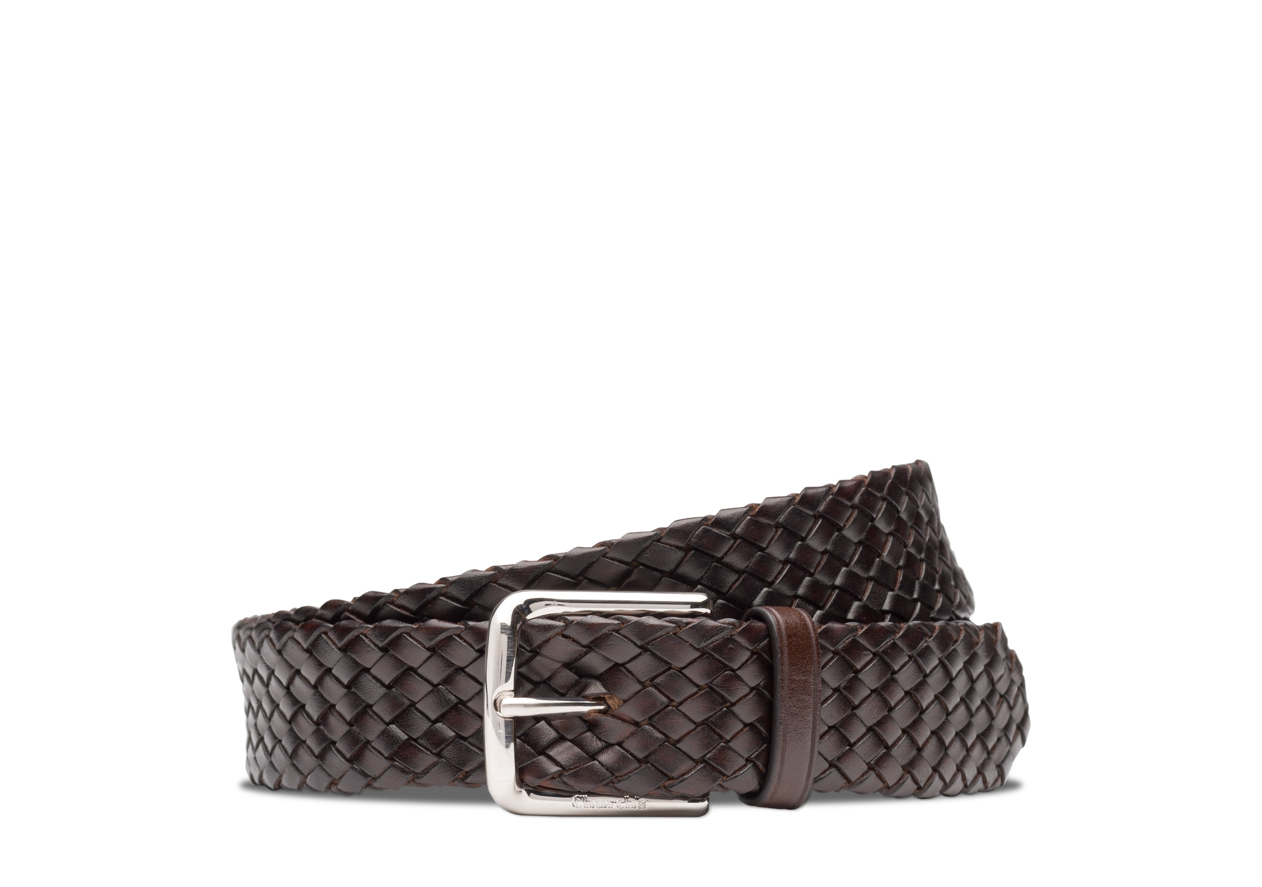 Woven belt Church's ポリッシュバインダー ウィーブ ブラウン