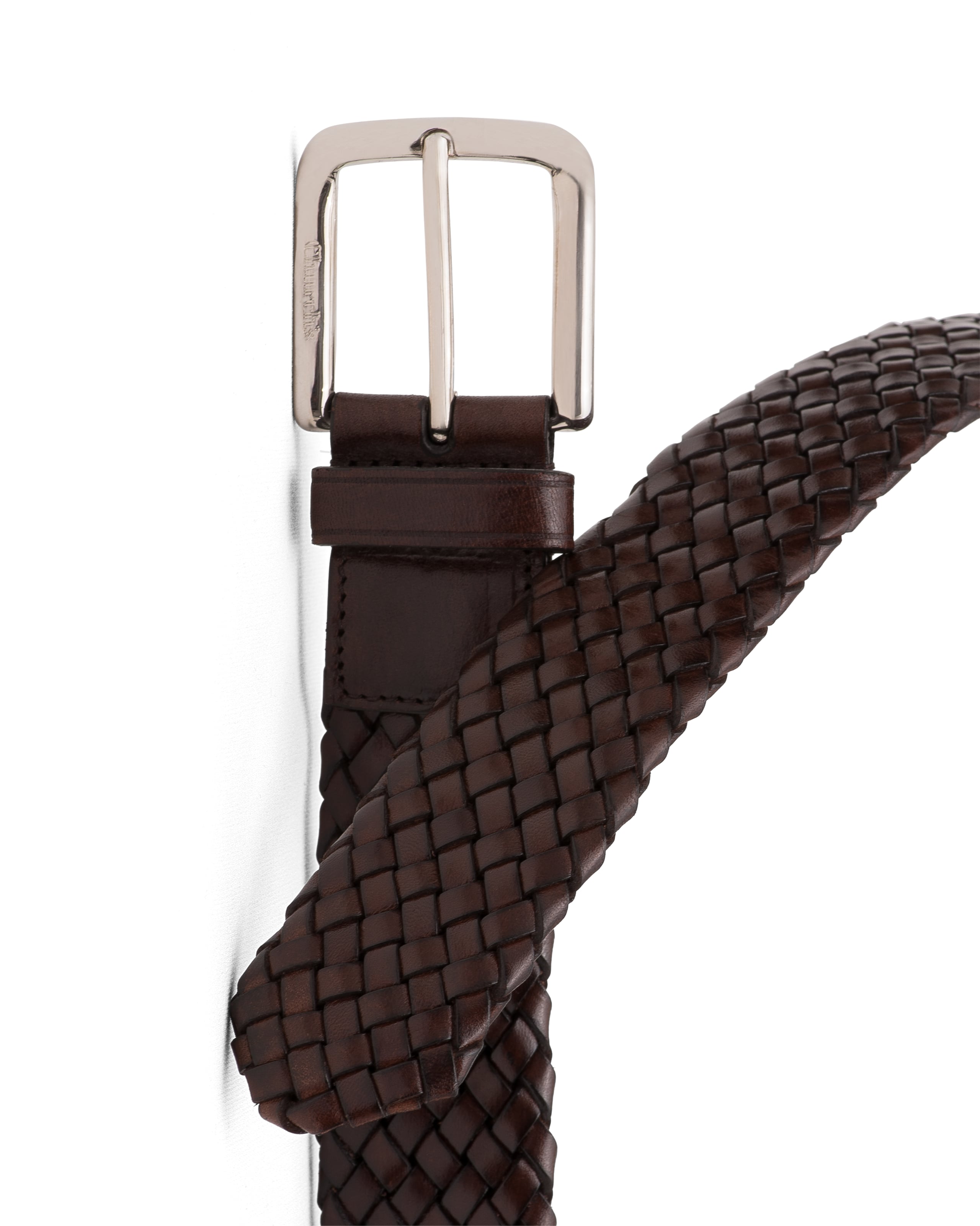 Woven belt Church's ポリッシュバインダー ウィーブ ブラウン