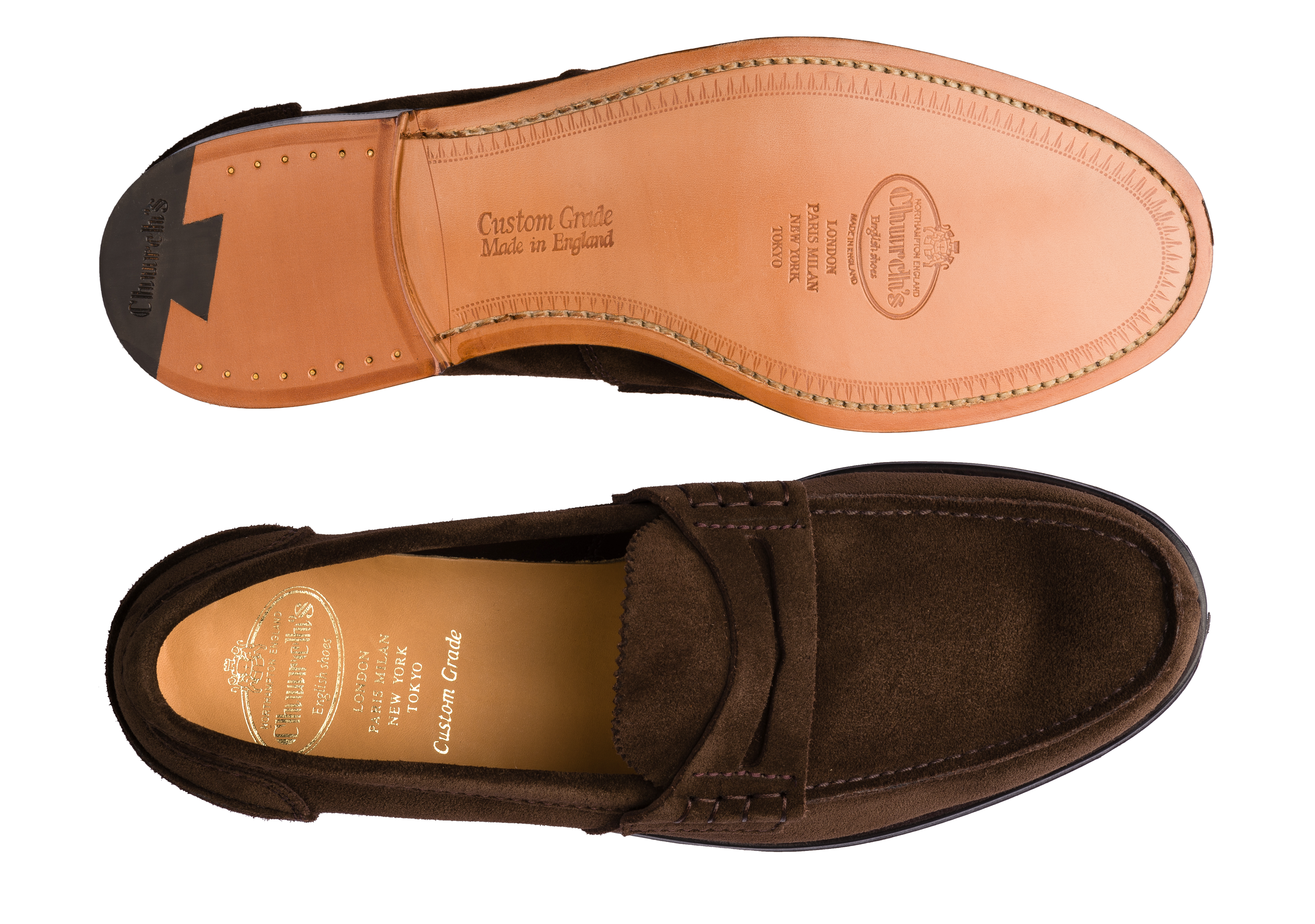 Pembrey スエード ローファー ブラウン Church S