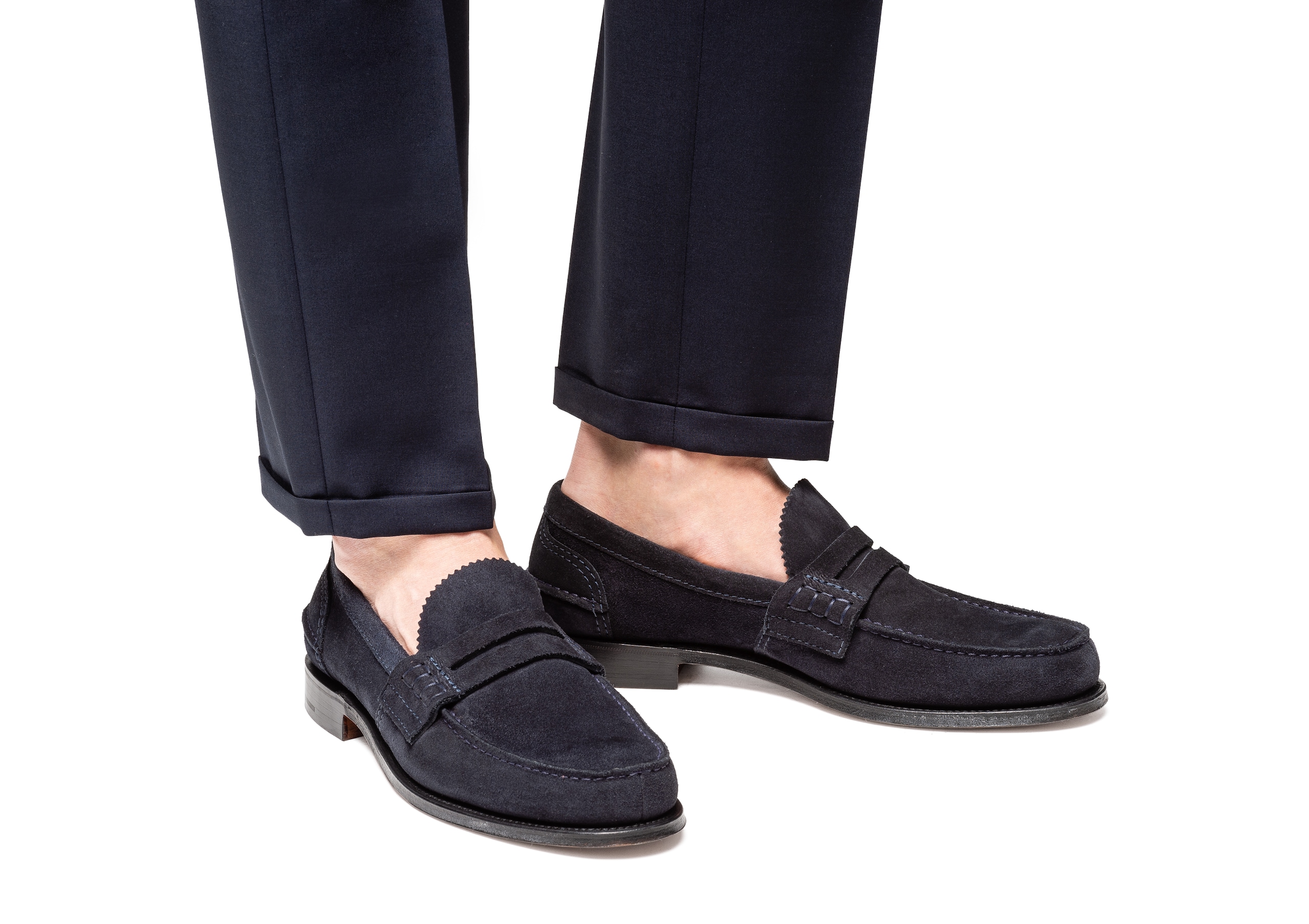 Men s Suede Loafer Blue Church s
