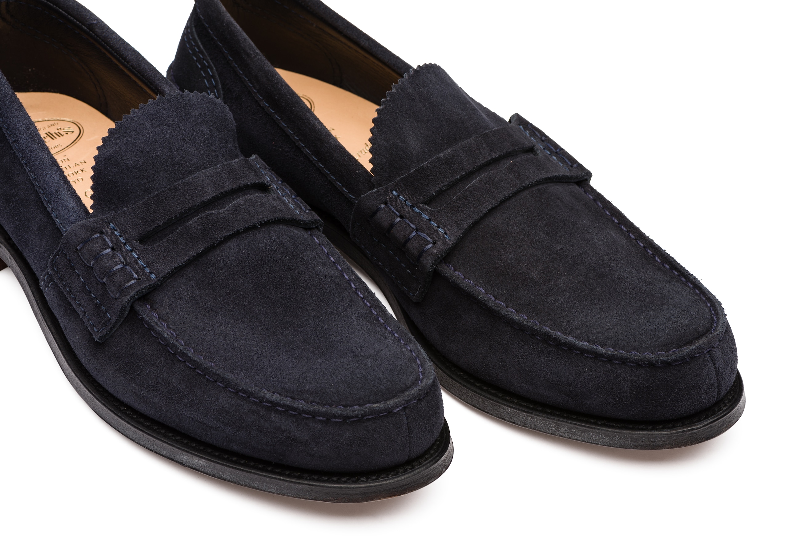 Pembrey Church's Mocassino in Pelle Scamosciata Blu