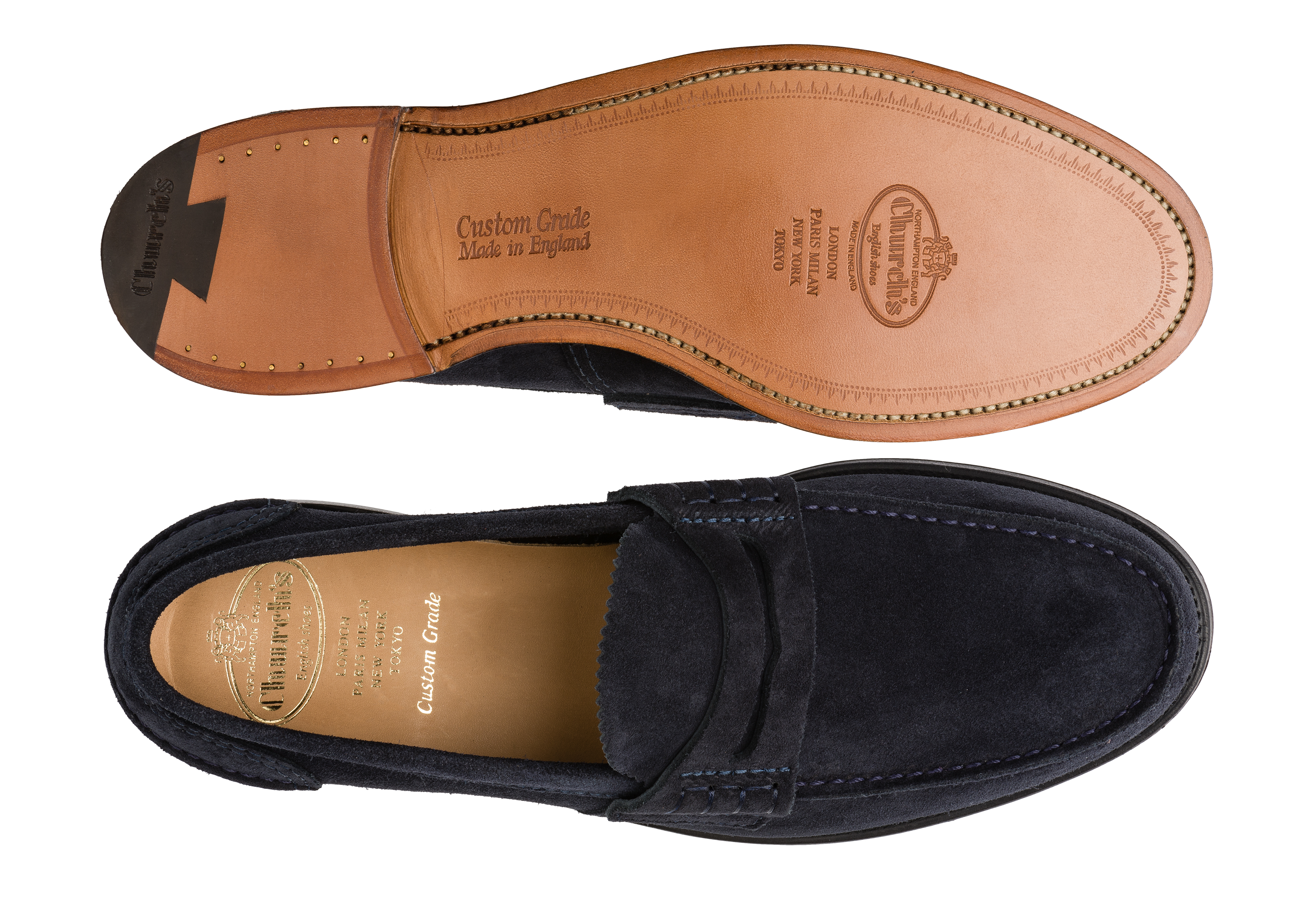 Pembrey Mocassino in Pelle Scamosciata Blu | Church's