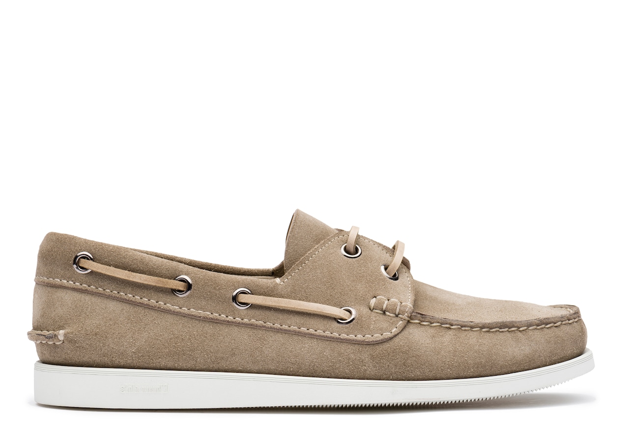 grey suede boat shoes