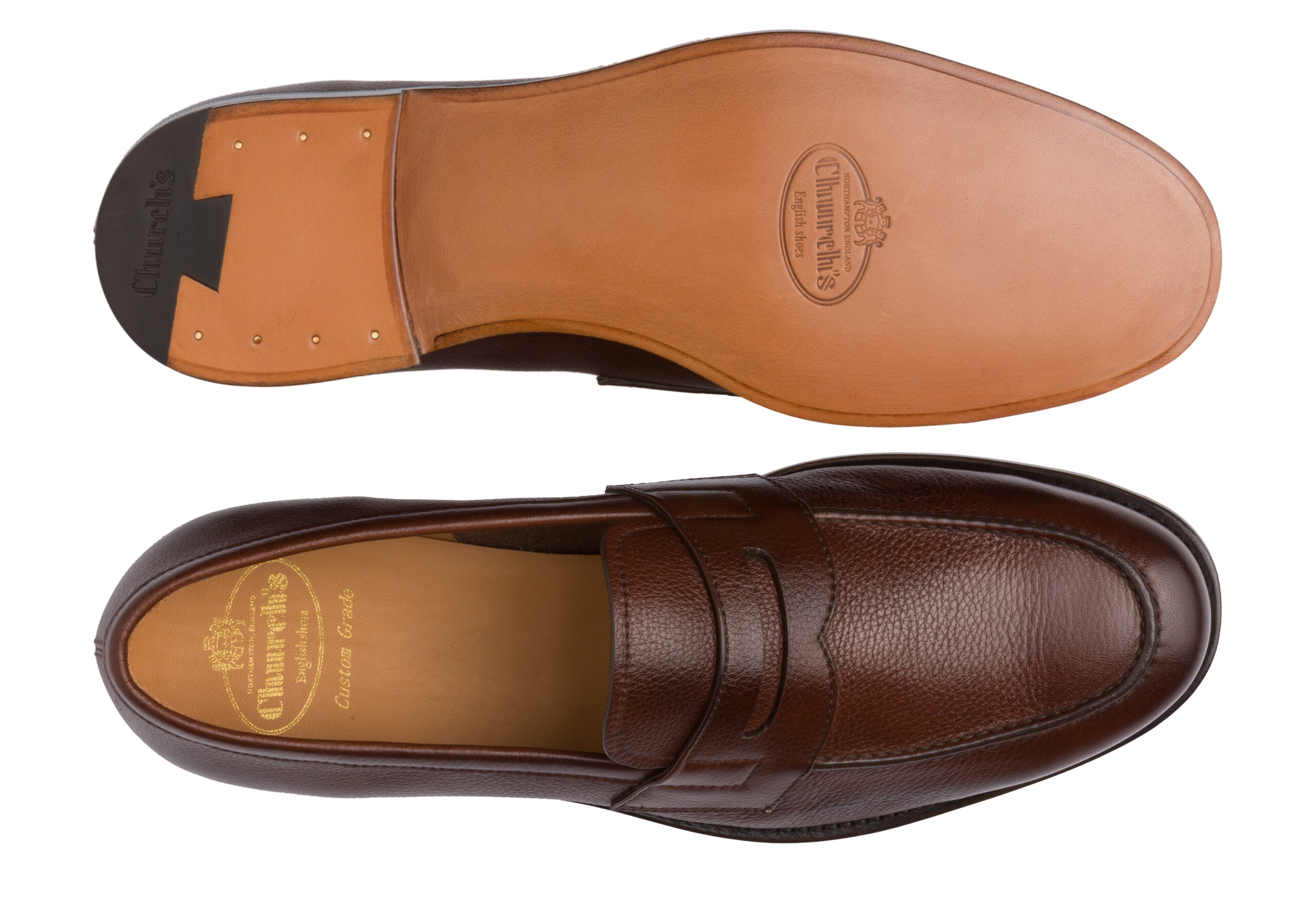 Heswall Church's Soft Grain Calf Leather Loafer Brown