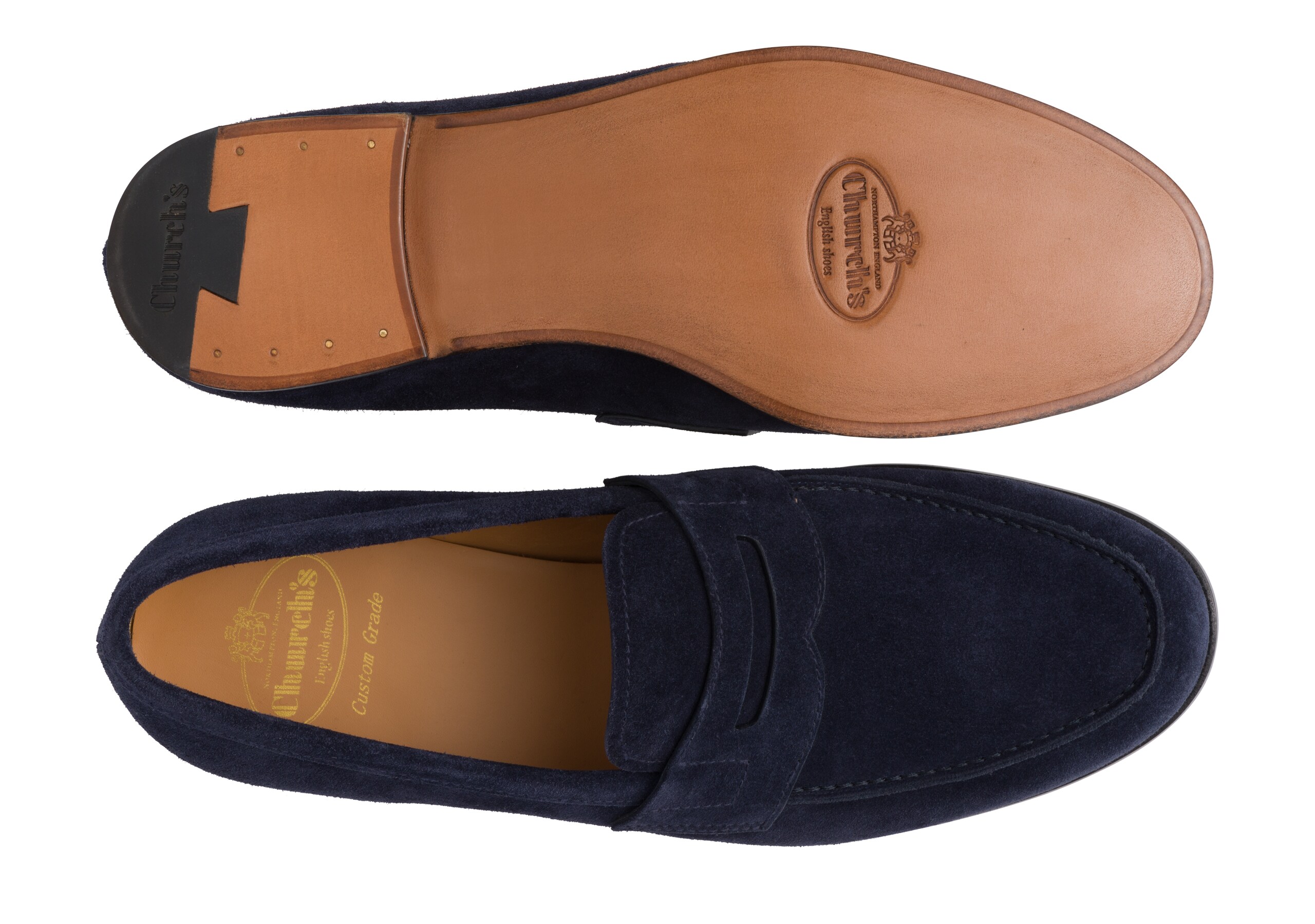 Heswall 2 Church's Soft Suede Loafer Blue