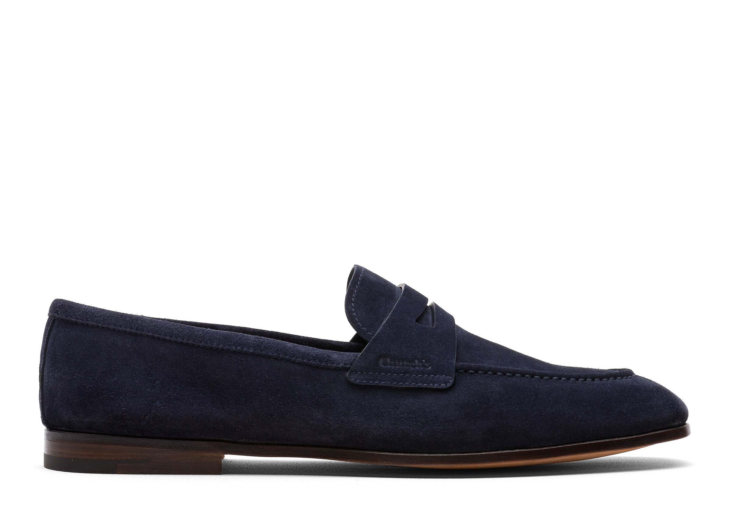 Church Soft Suede Loafer, Man, Blue, Size 7