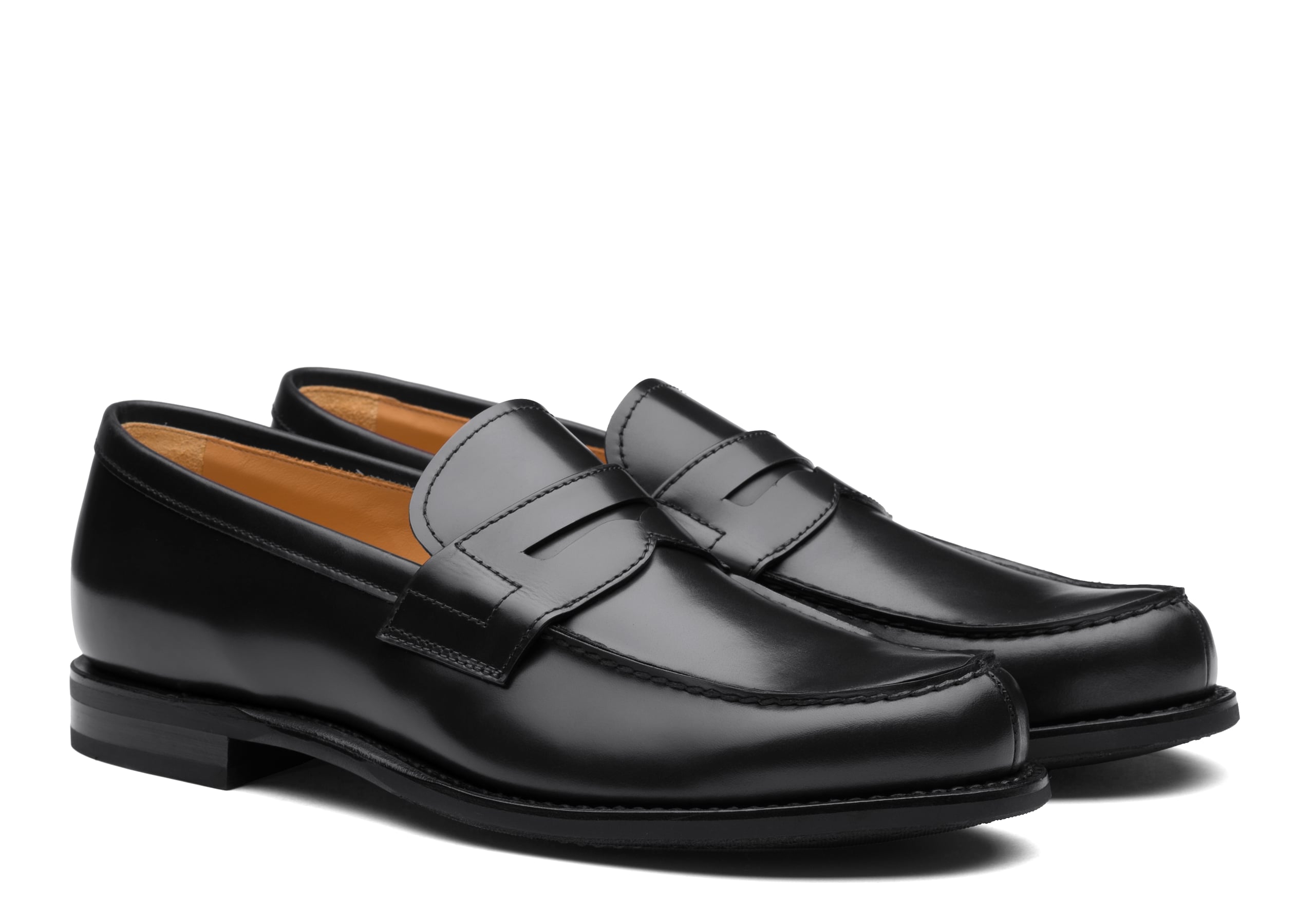 Men's Black Leather Milano Loafer 8.5 / Black Calf