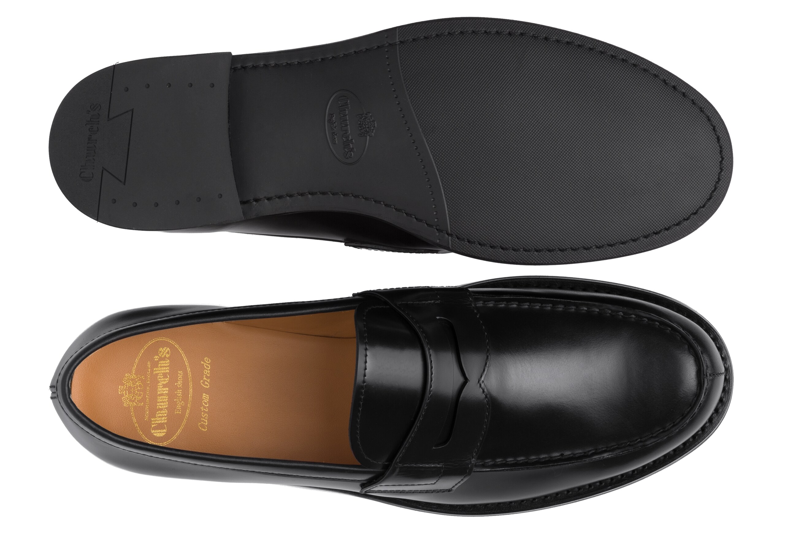 Gateshead Church's Bright Calf Leather Loafer Black